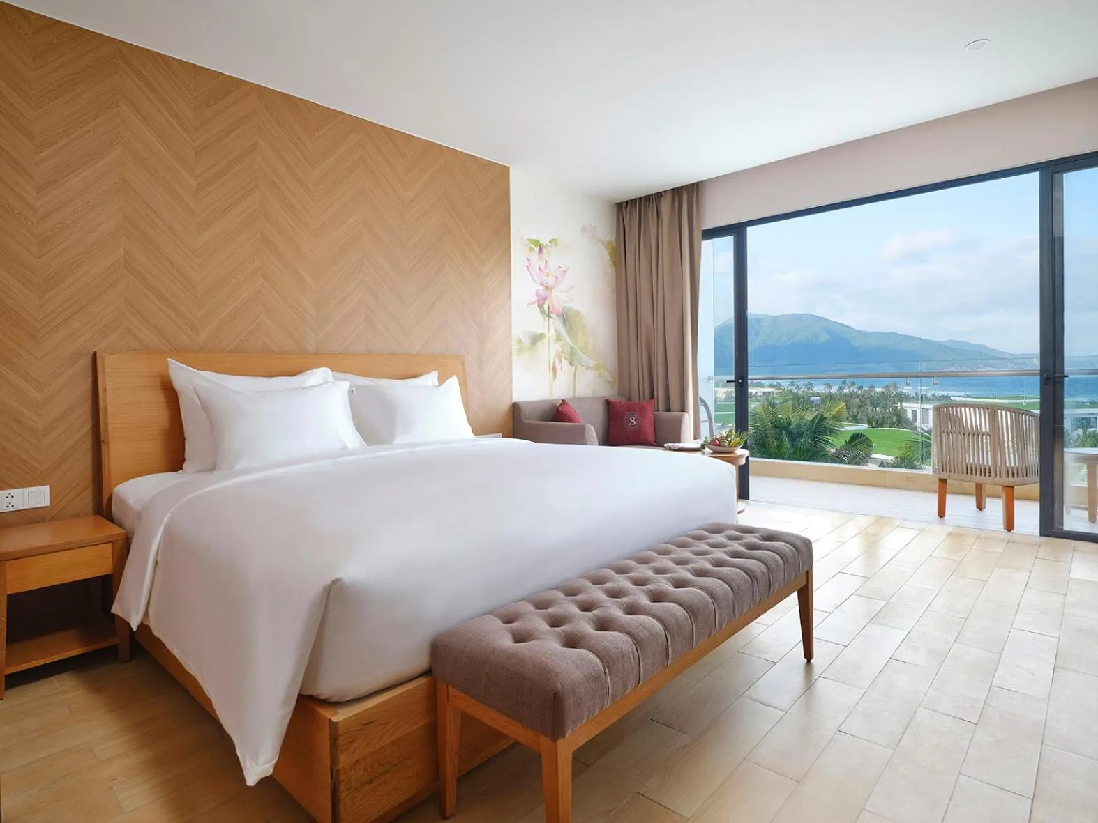 View (from property/room), Bed in Selectum Noa Resort Cam Ranh