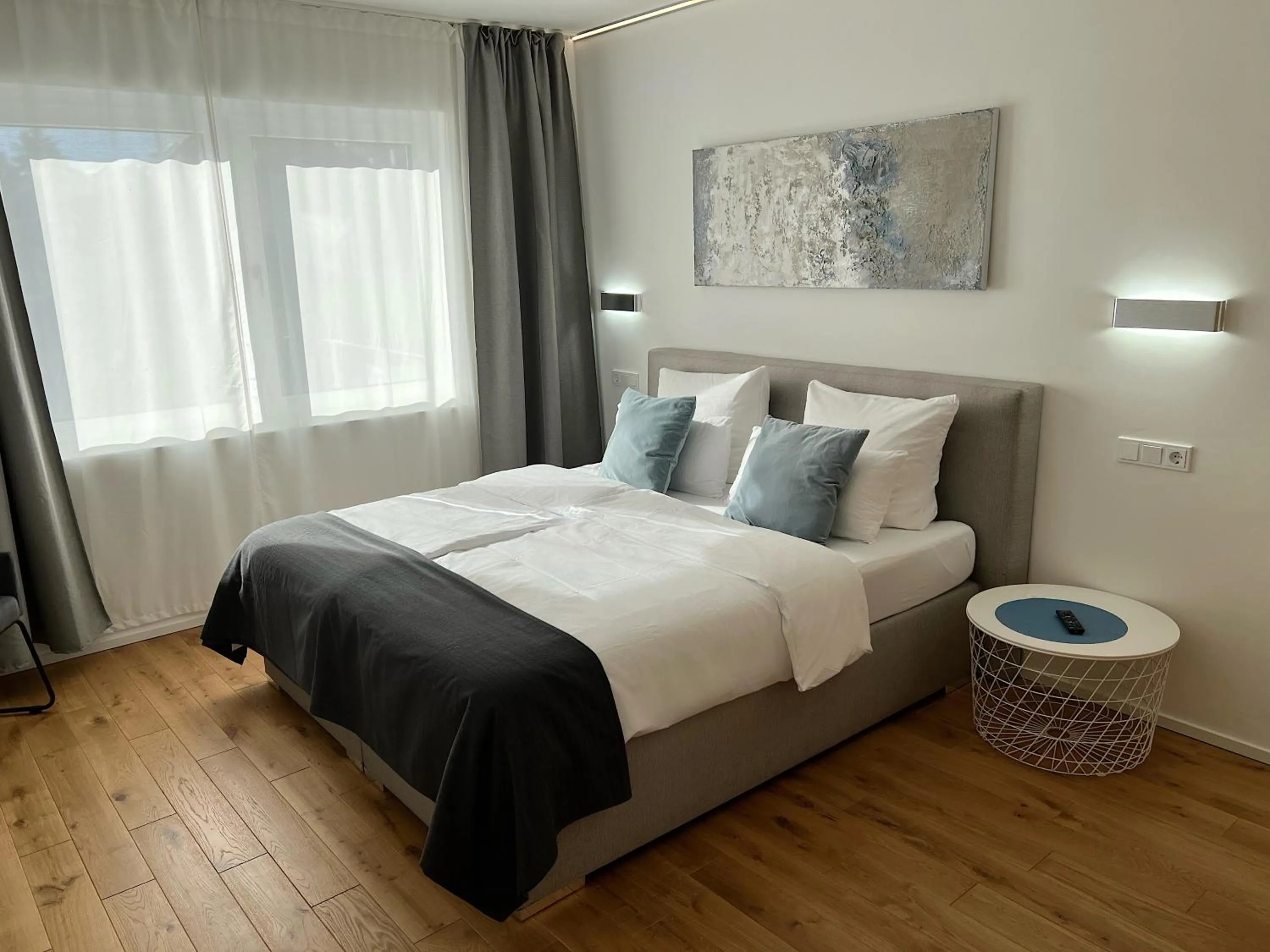 Bed in Weingut-Aparthotel Olinger