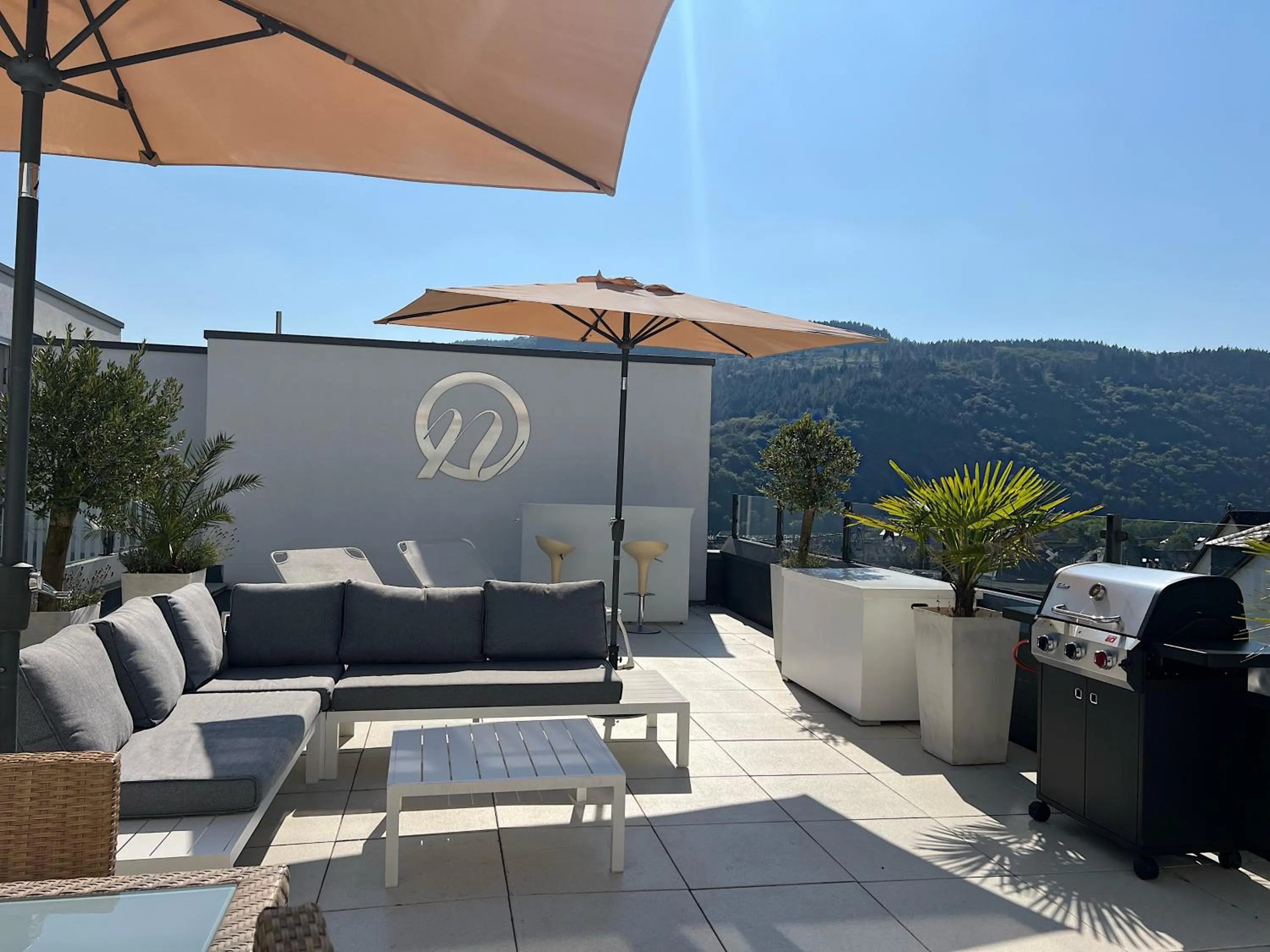 BBQ facilities in Weingut-Aparthotel Olinger