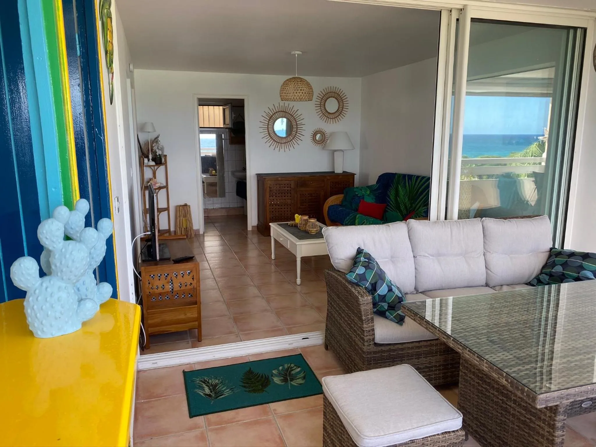Living room in Les Floralies Gwada - Magnifique vue mer- avec Cuve à Eau
