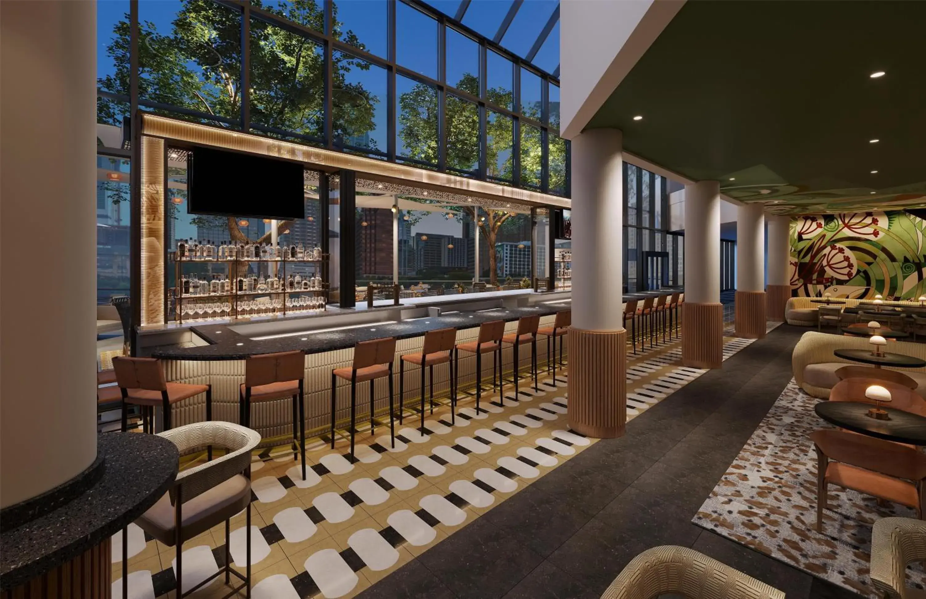 Lounge or bar in Hyatt Regency Austin Lounge or bar in Hyatt Regency Austin