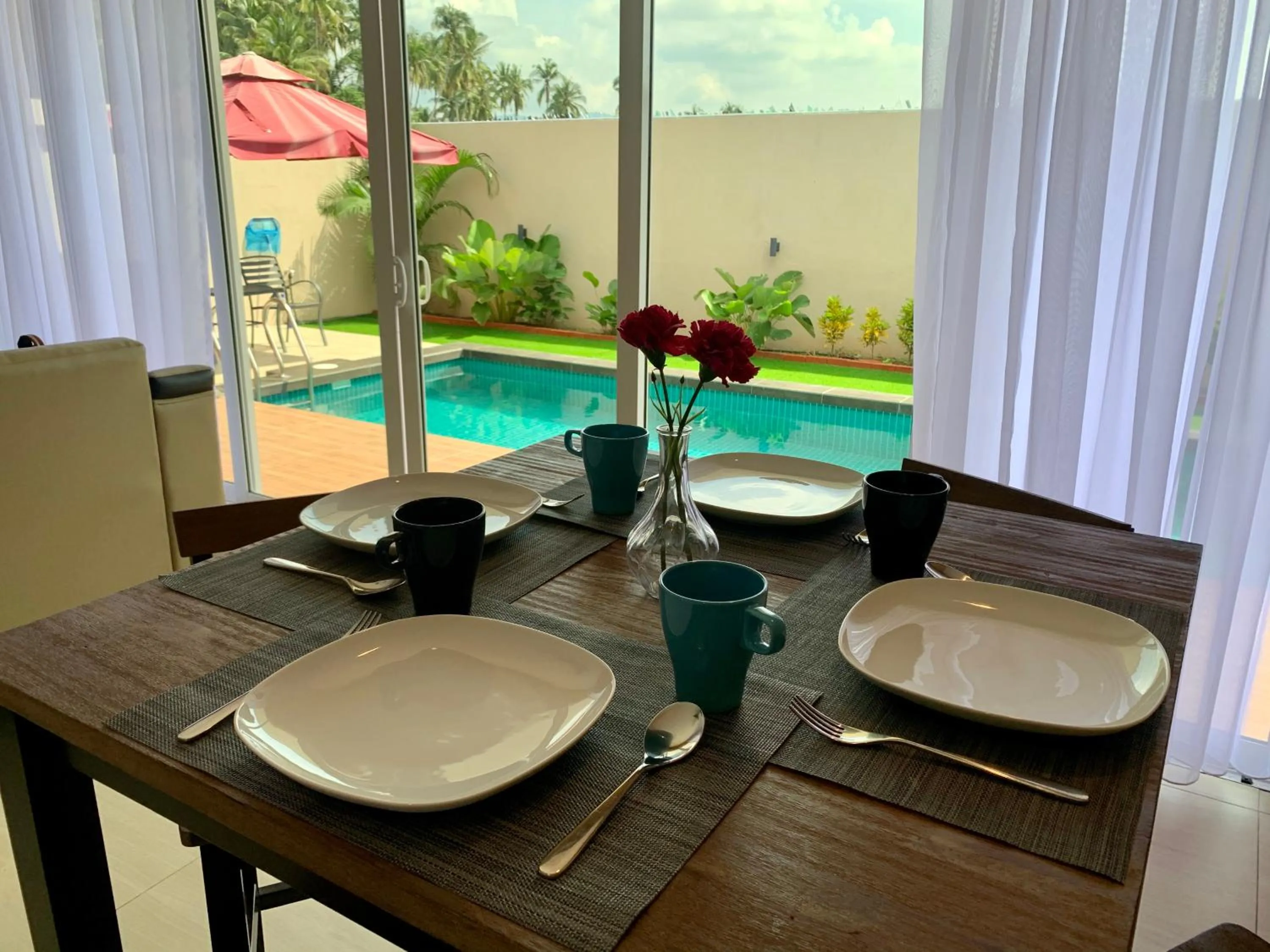 Seating area in The Paddy Field - Private Pool Villas