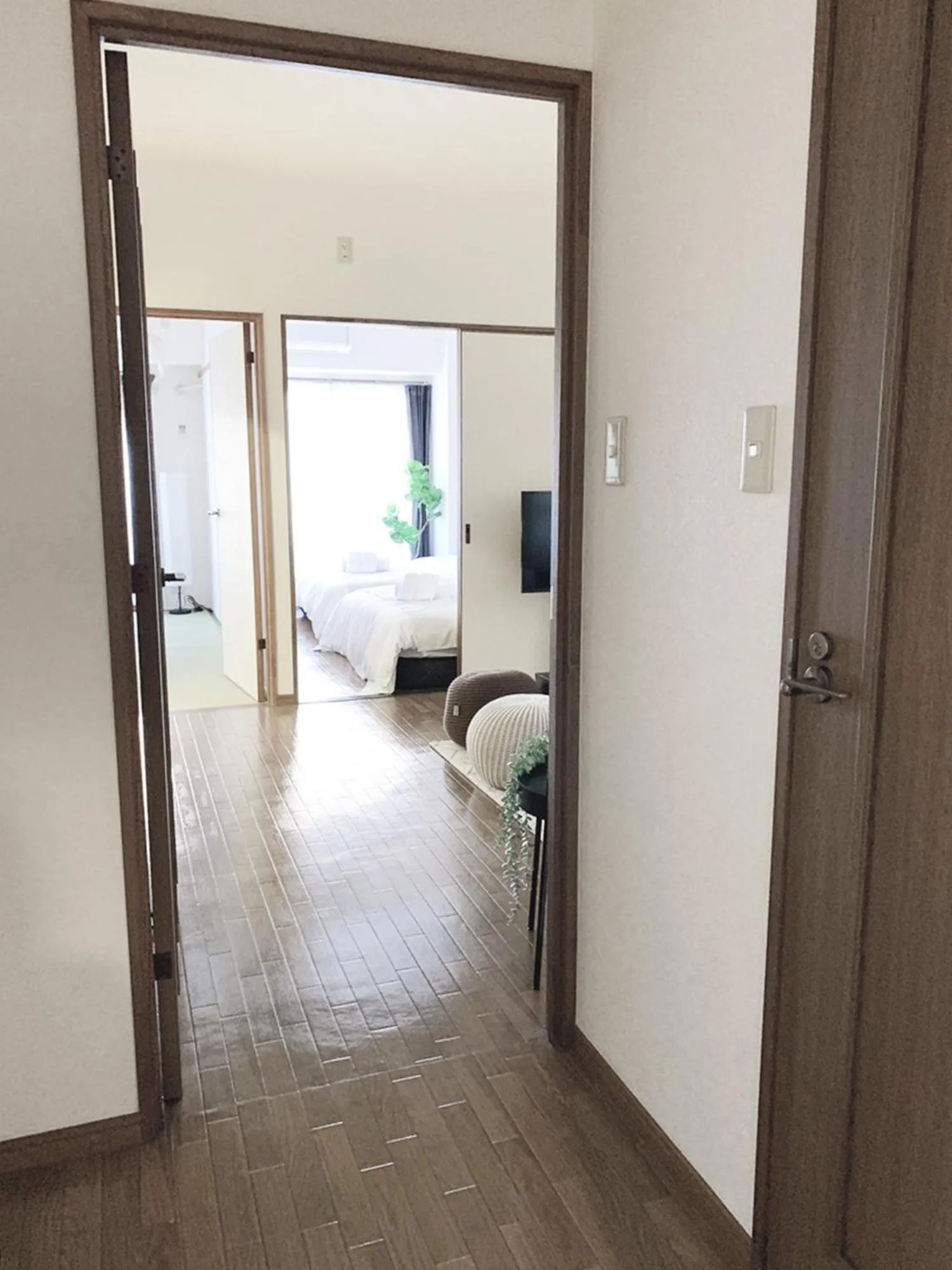 Bed in OUCHI HOTEL Dambara