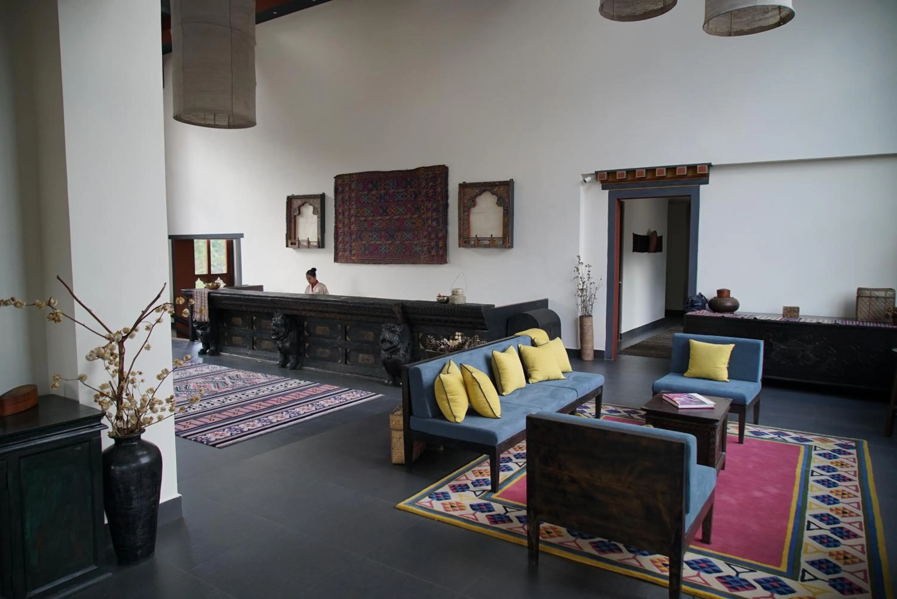 Lobby or reception in The Postcard Dewa, Thimphu, Bhutan