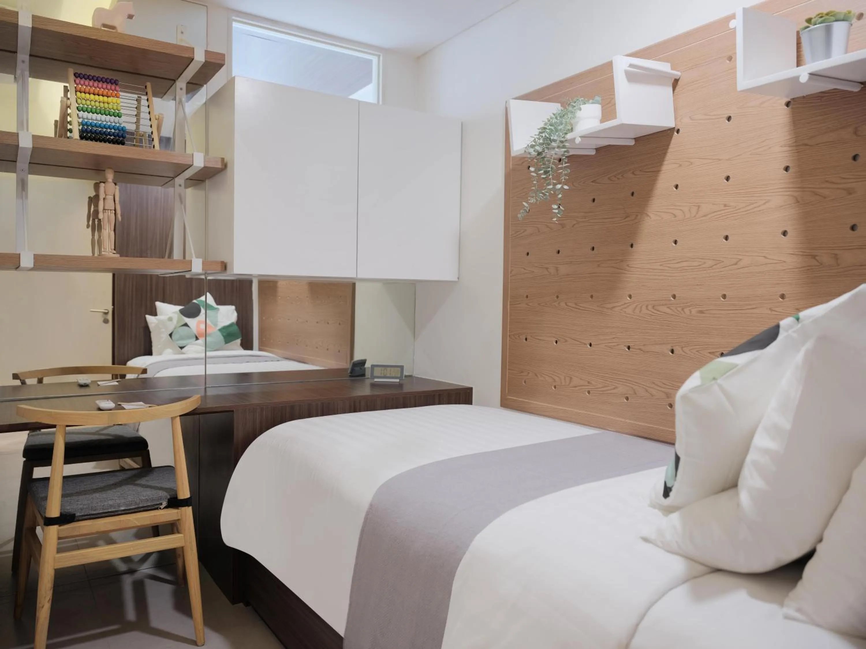 Bedroom, Bed in Fika Rooms Tangerang By Skandinavia