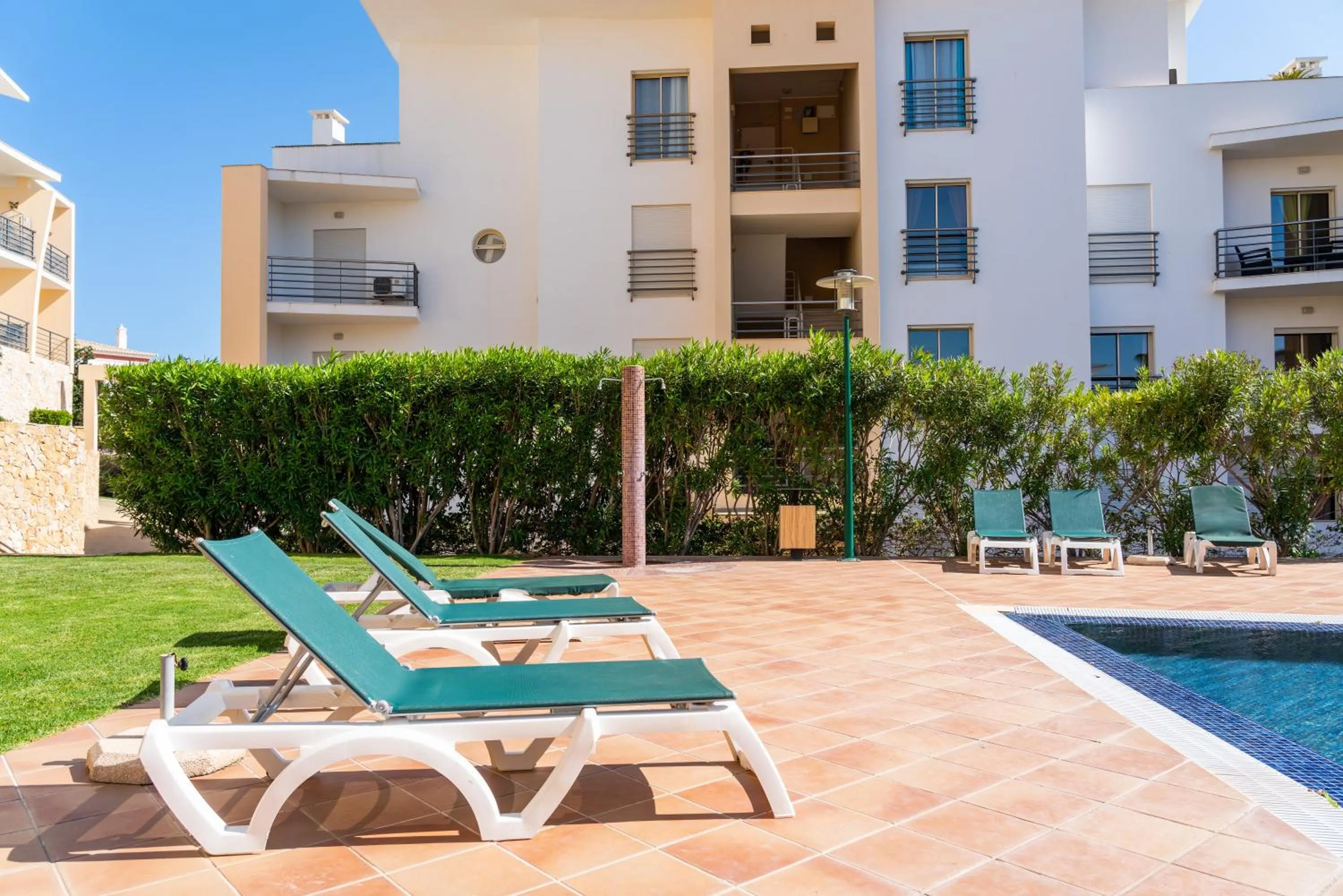 sunbed in BnB Homes Ocean view Apartment with 3 spacious Terraces, 2 Swimming pools & Tennis court