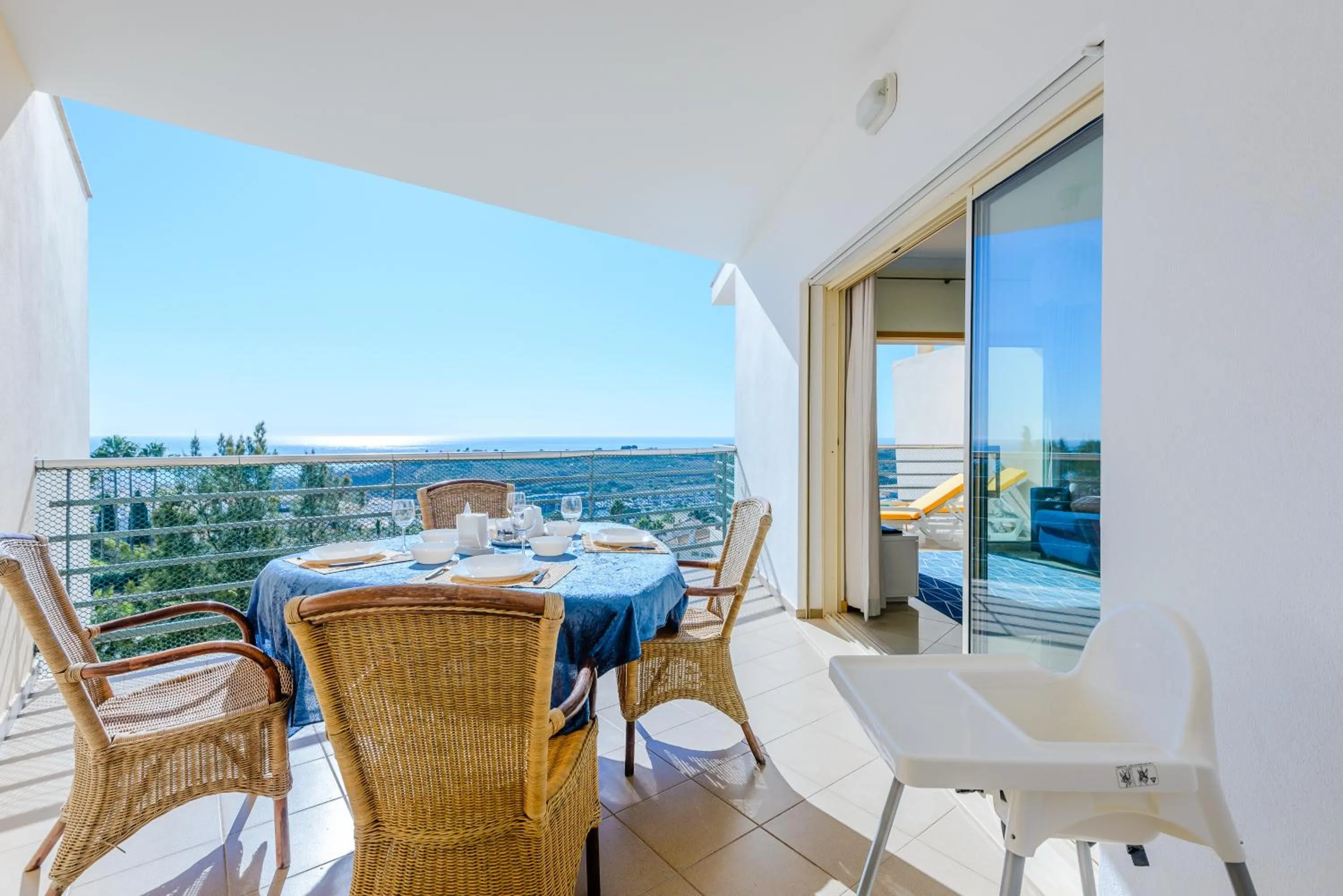 Patio in BnB Homes Ocean view Apartment with 3 spacious Terraces, 2 Swimming pools & Tennis court