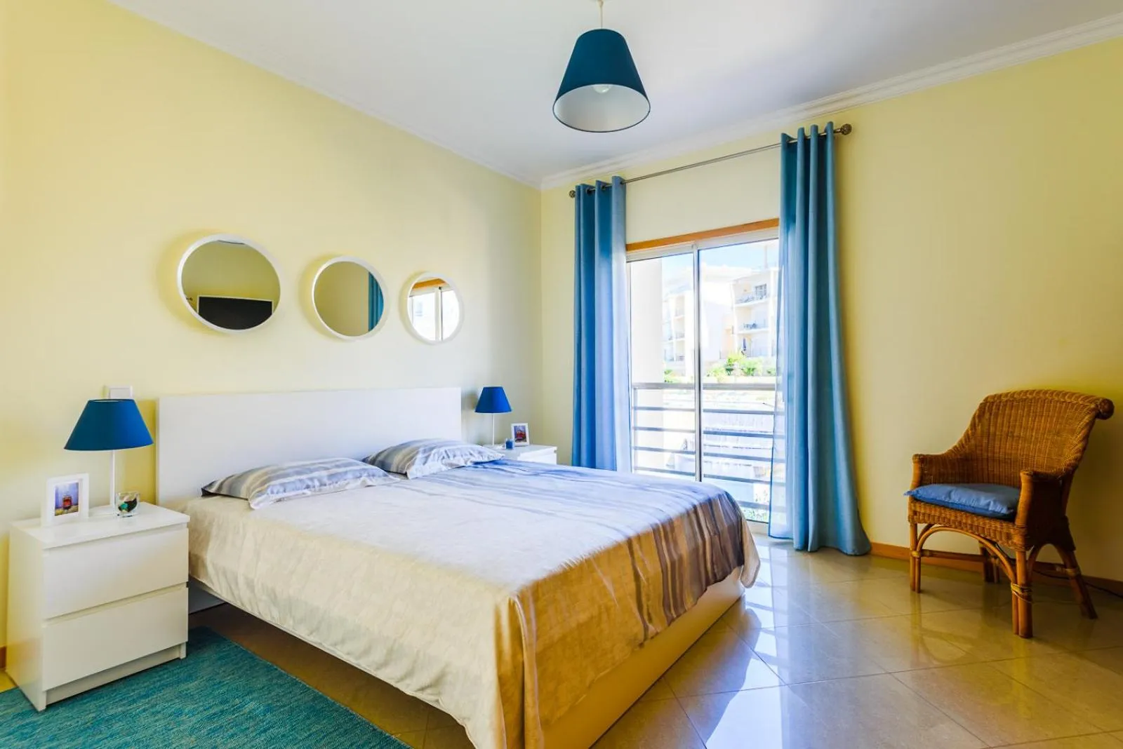Bed in BnB Homes Ocean view Apartment with 3 spacious Terraces, 2 Swimming pools & Tennis court