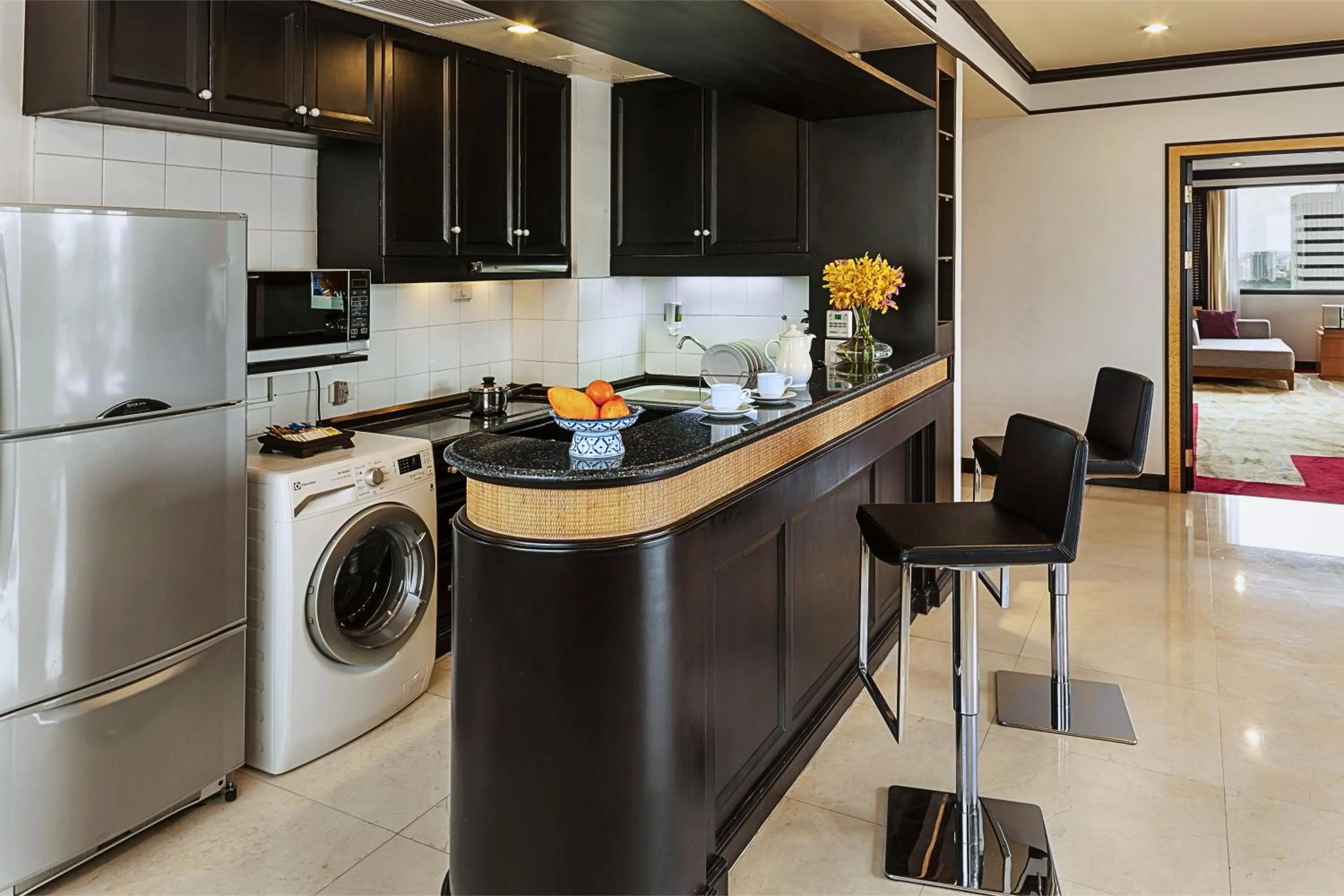 Kitchen or kitchenette in Rembrandt Residences Bangkok