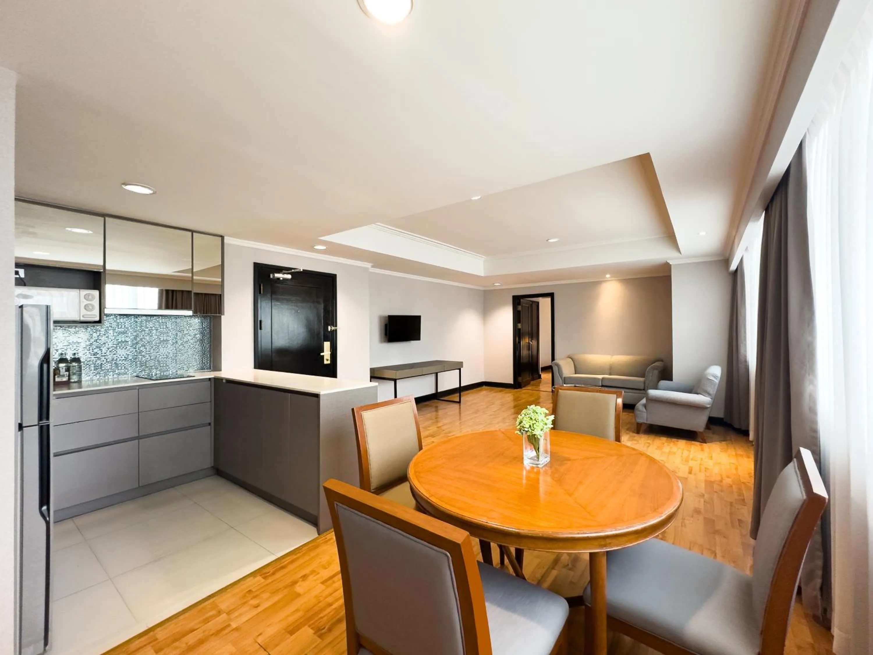 Living room in Rembrandt Residences Bangkok