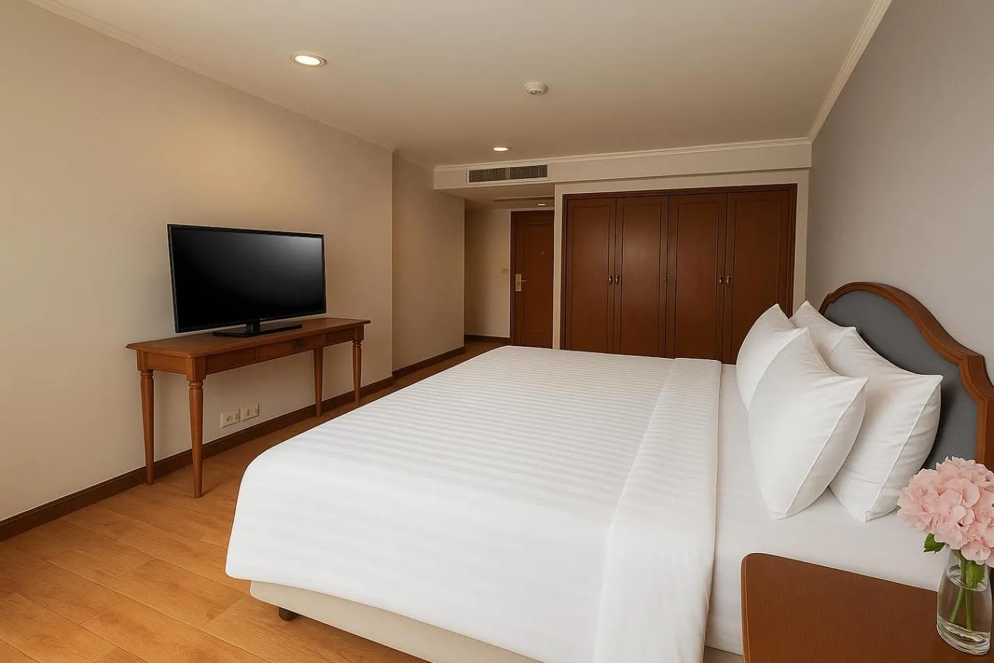 Bed in Rembrandt Residences Bangkok