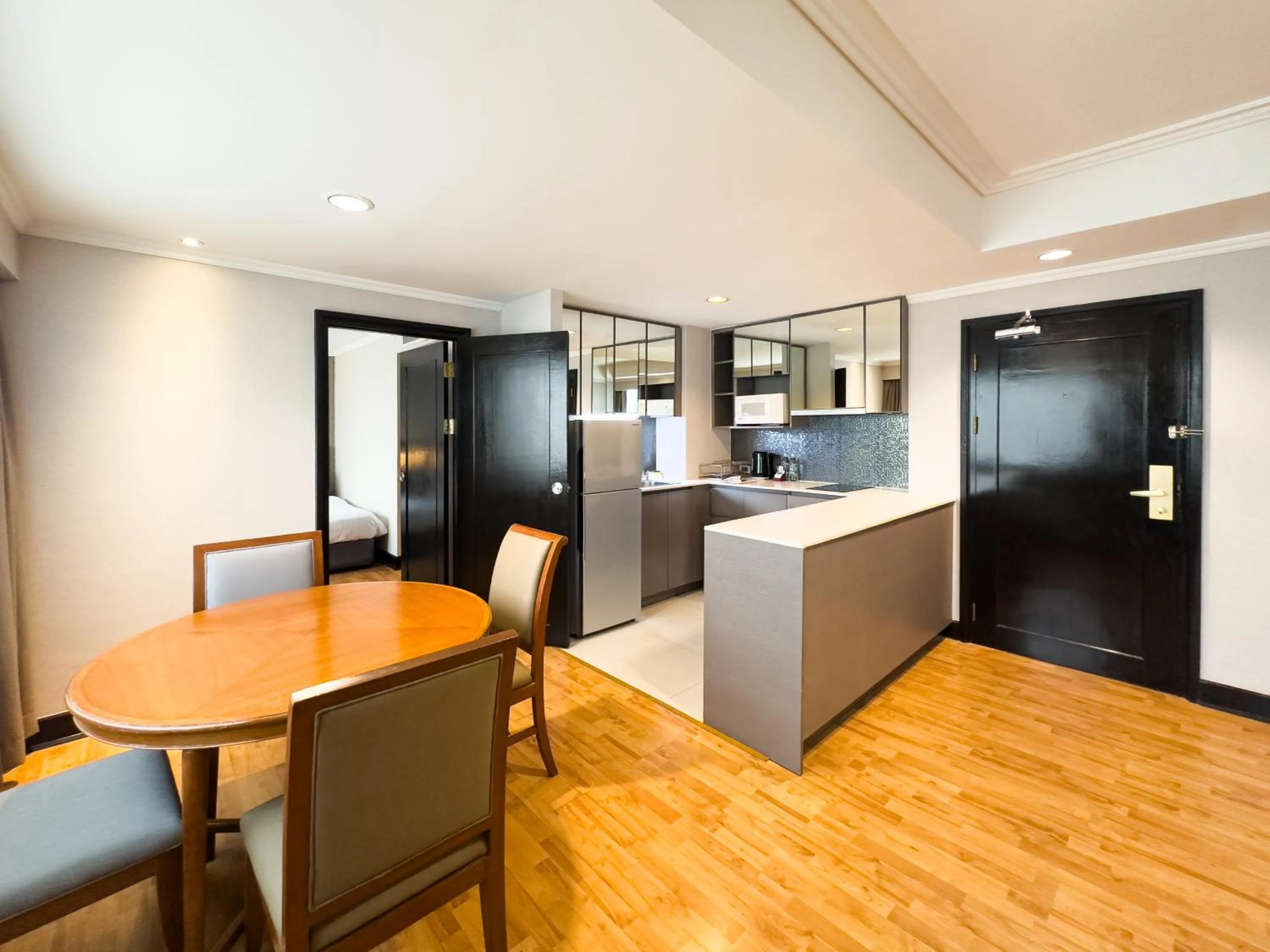 Living room in Rembrandt Residences Bangkok