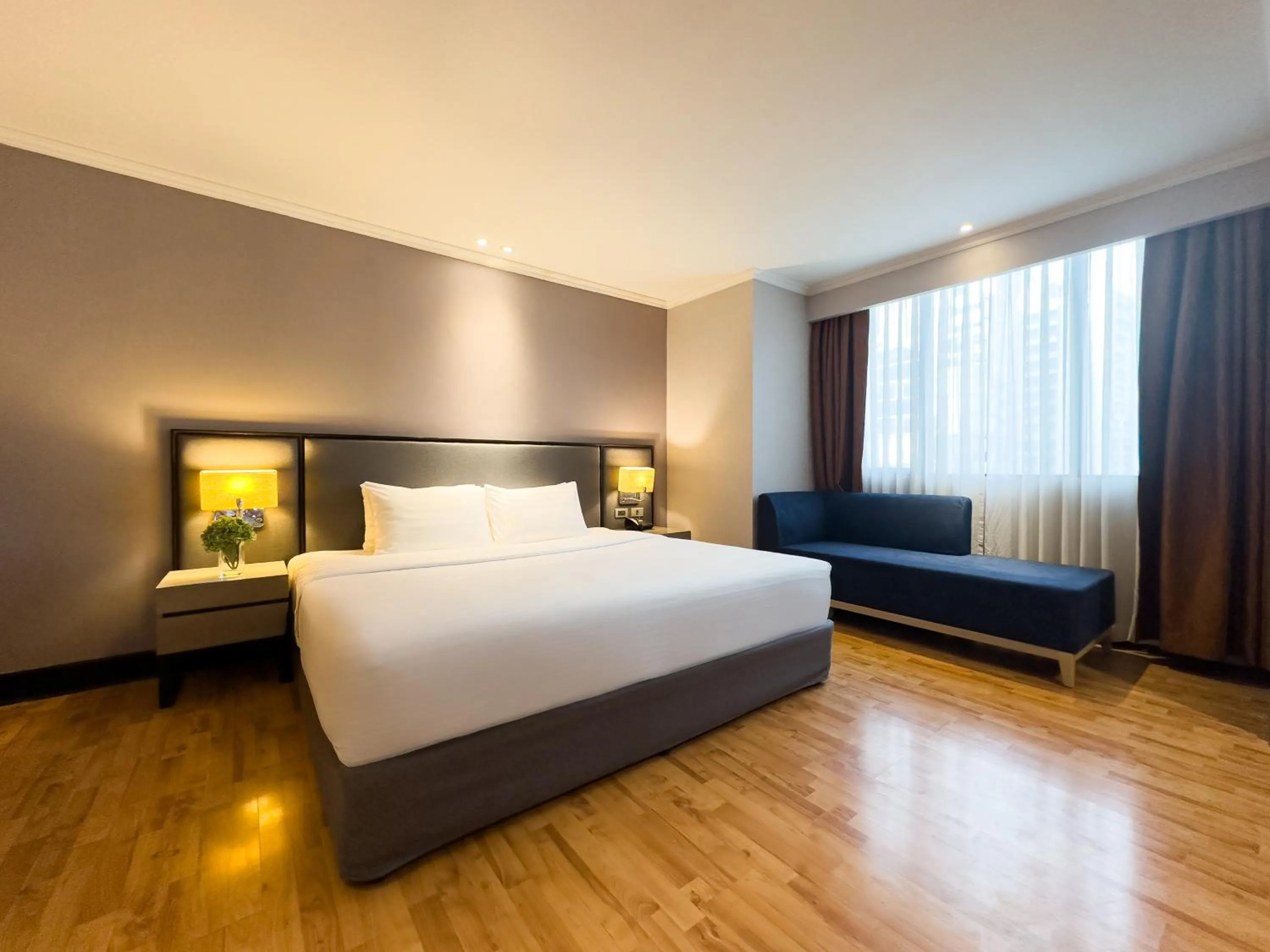 Bed in Rembrandt Residences Bangkok