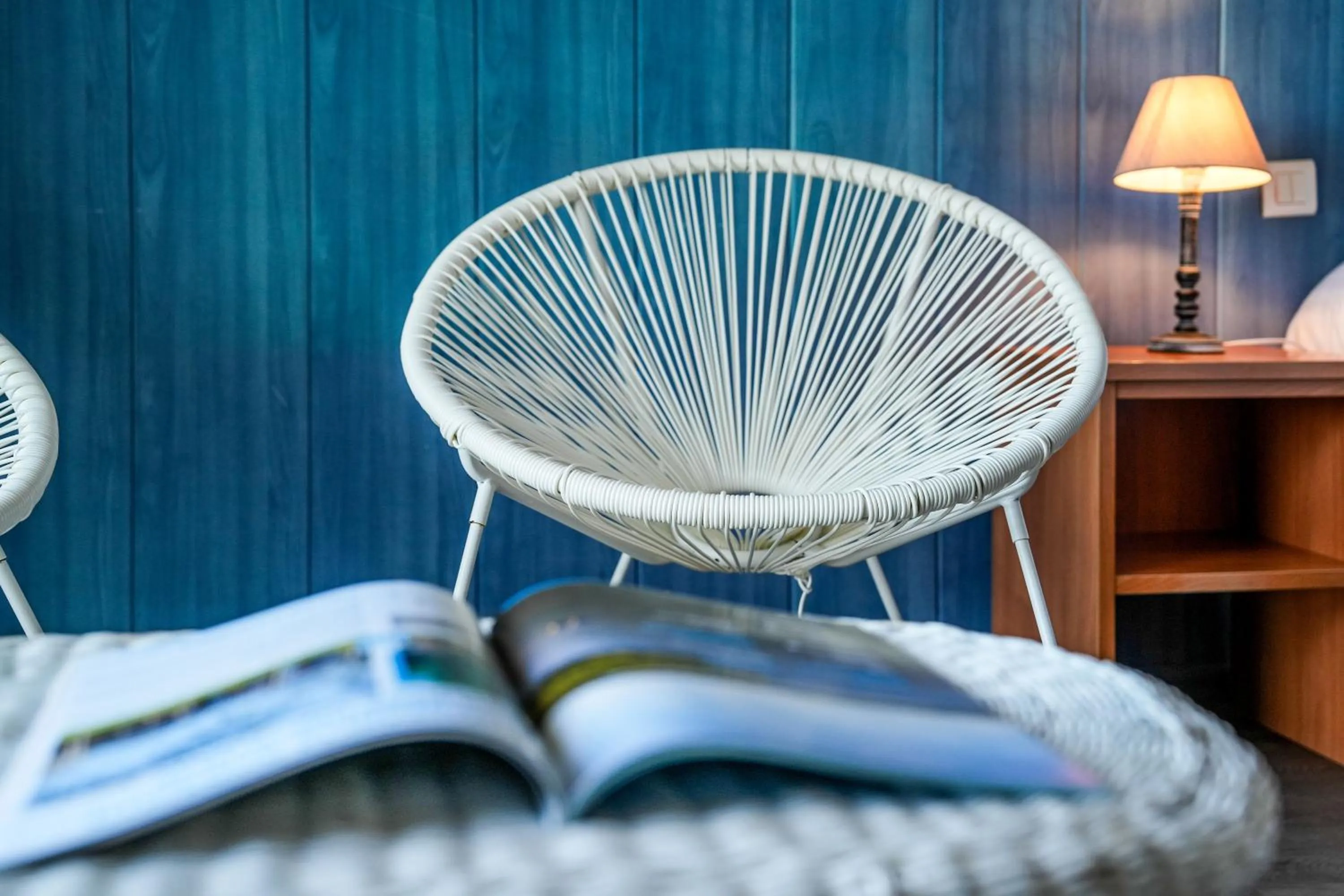 Bedroom in Hotel Le Pavillon Bleu