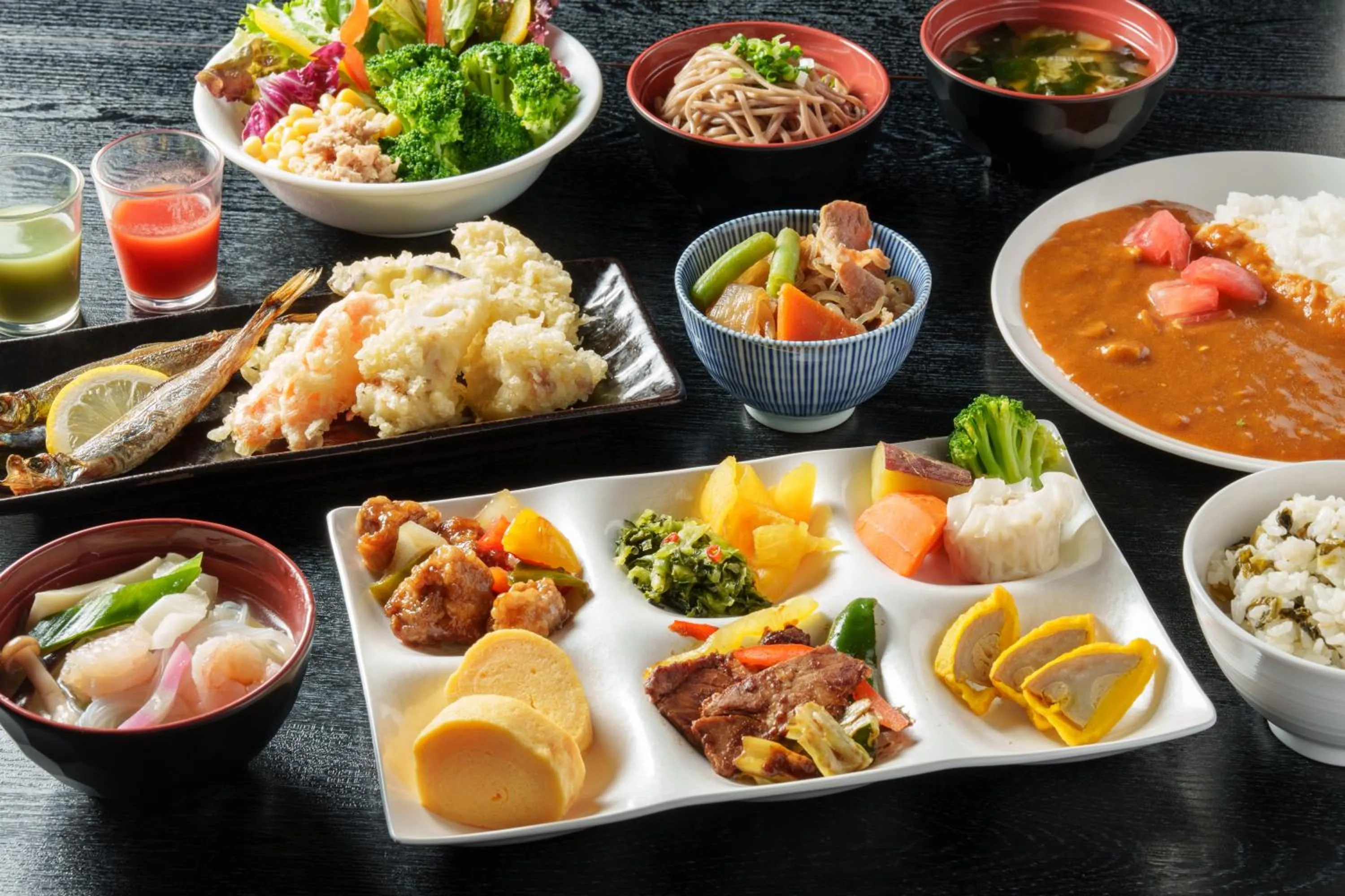 Buffet breakfast in Hotel Vista Kumamoto Airport