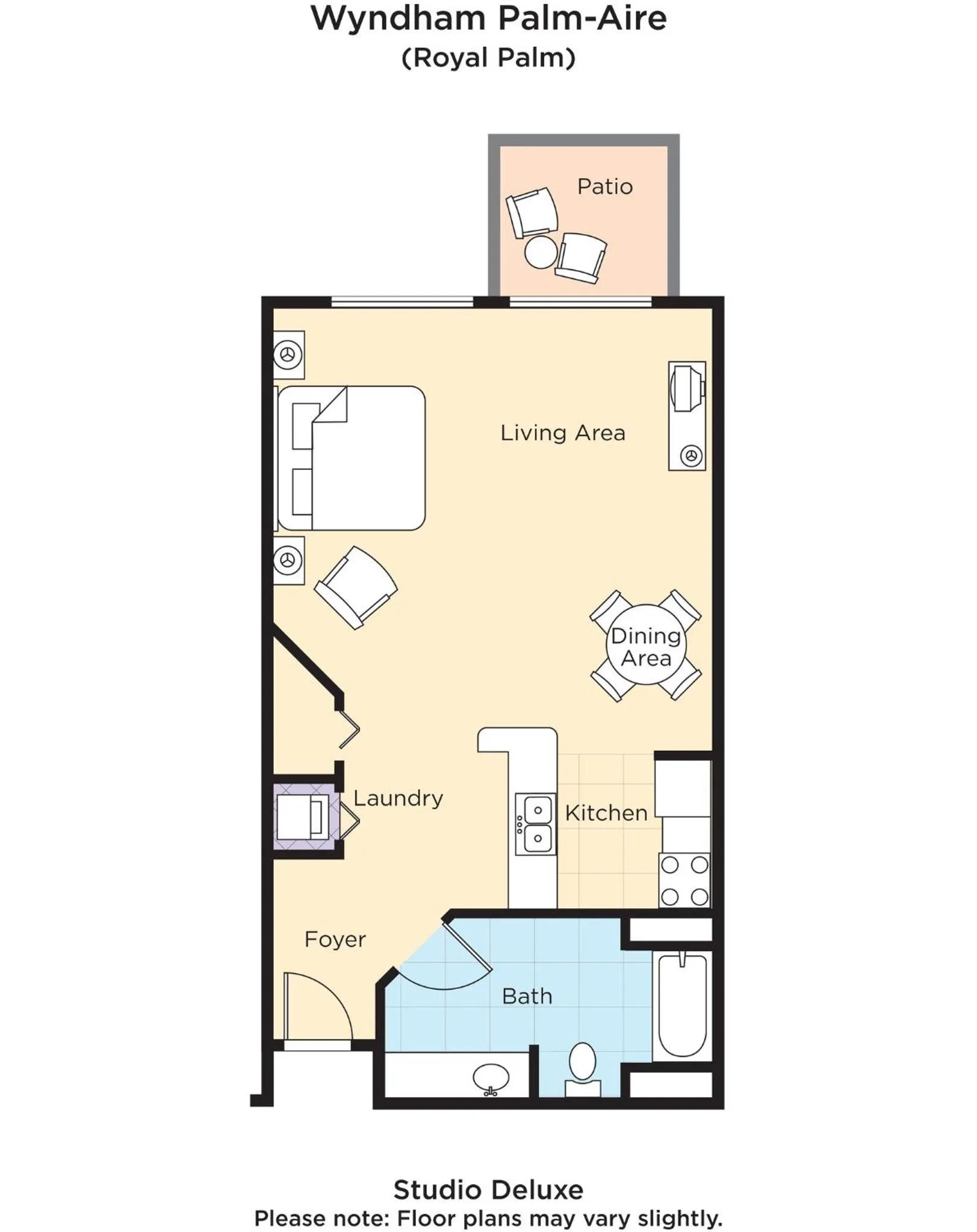 Floor plan in Club Wyndham Palm-Aire