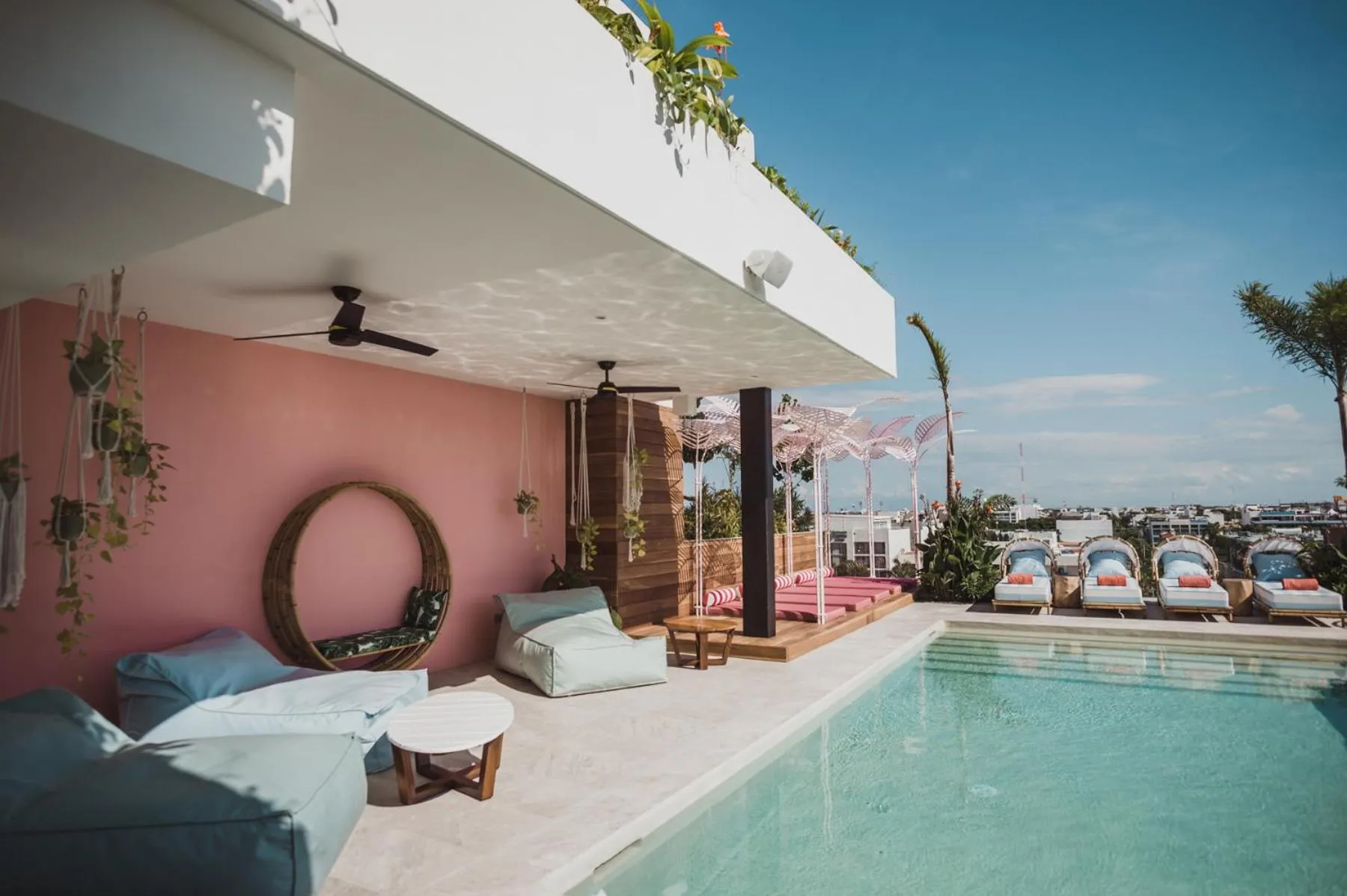 Pool view in CALIXTA Hotel