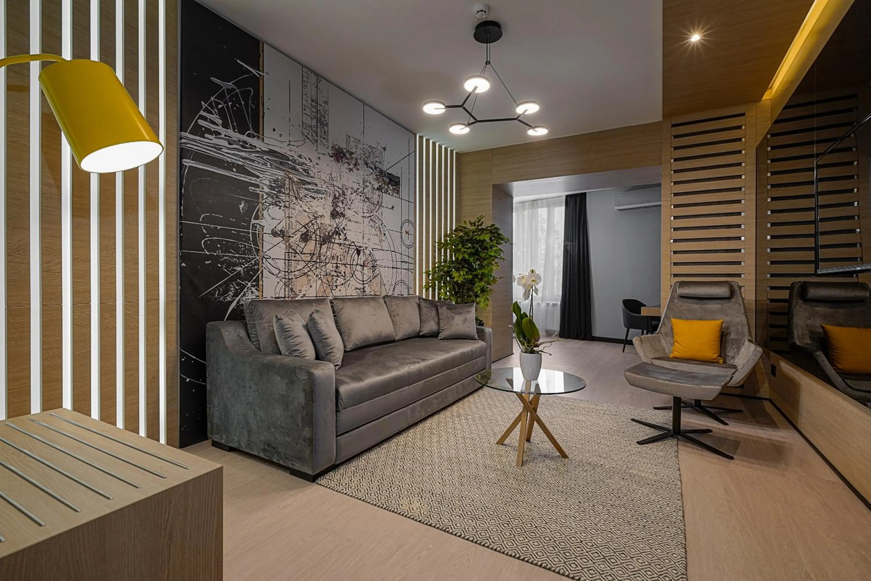 Living room in Maccani Black Luxury Suites