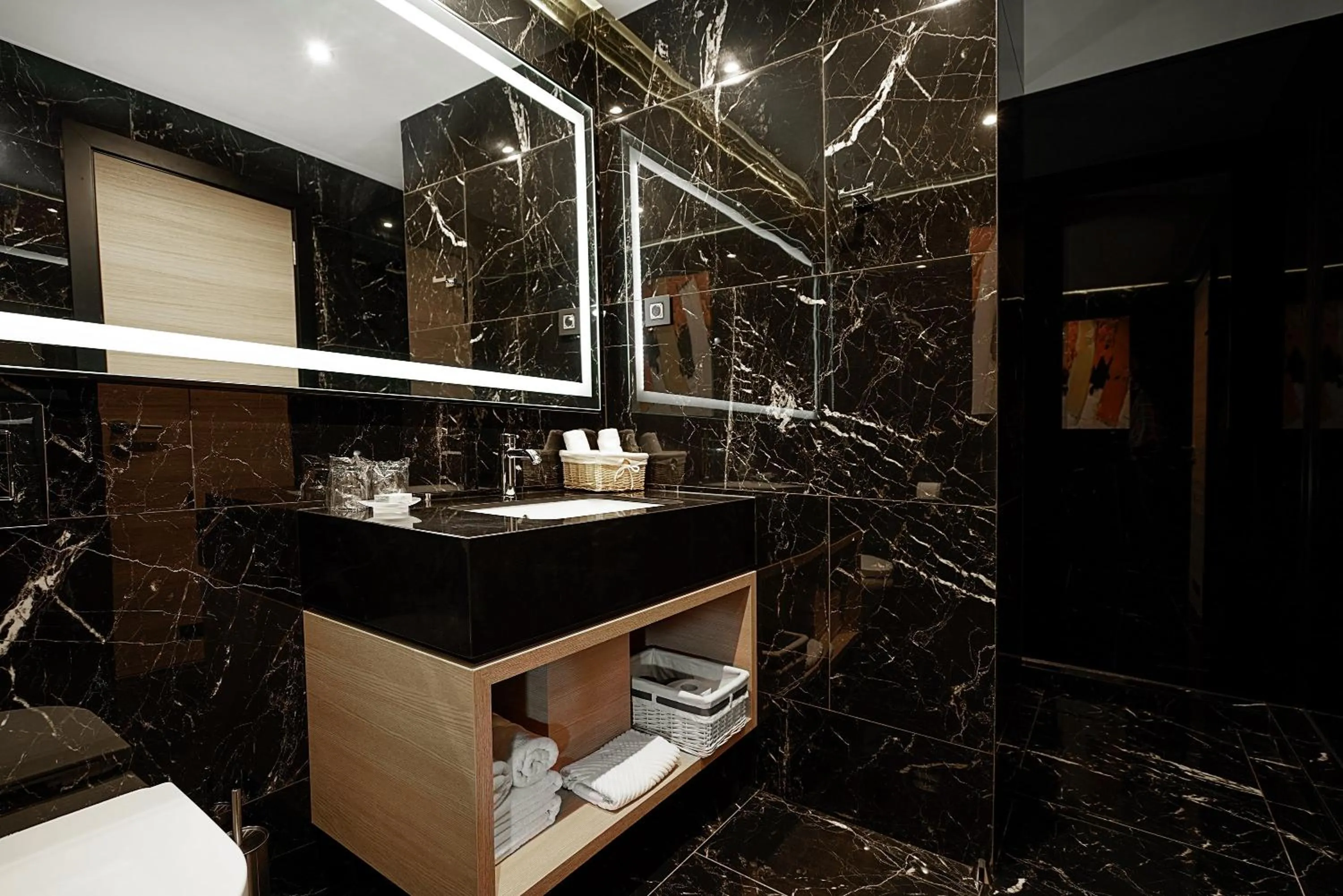 Bathroom in Maccani Black Luxury Suites