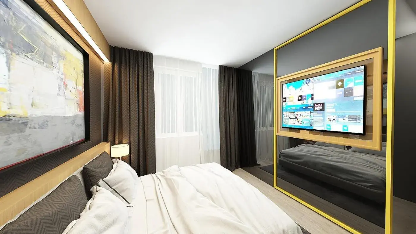 Bed in Maccani Black Luxury Suites Bed in Maccani Black Luxury Suites