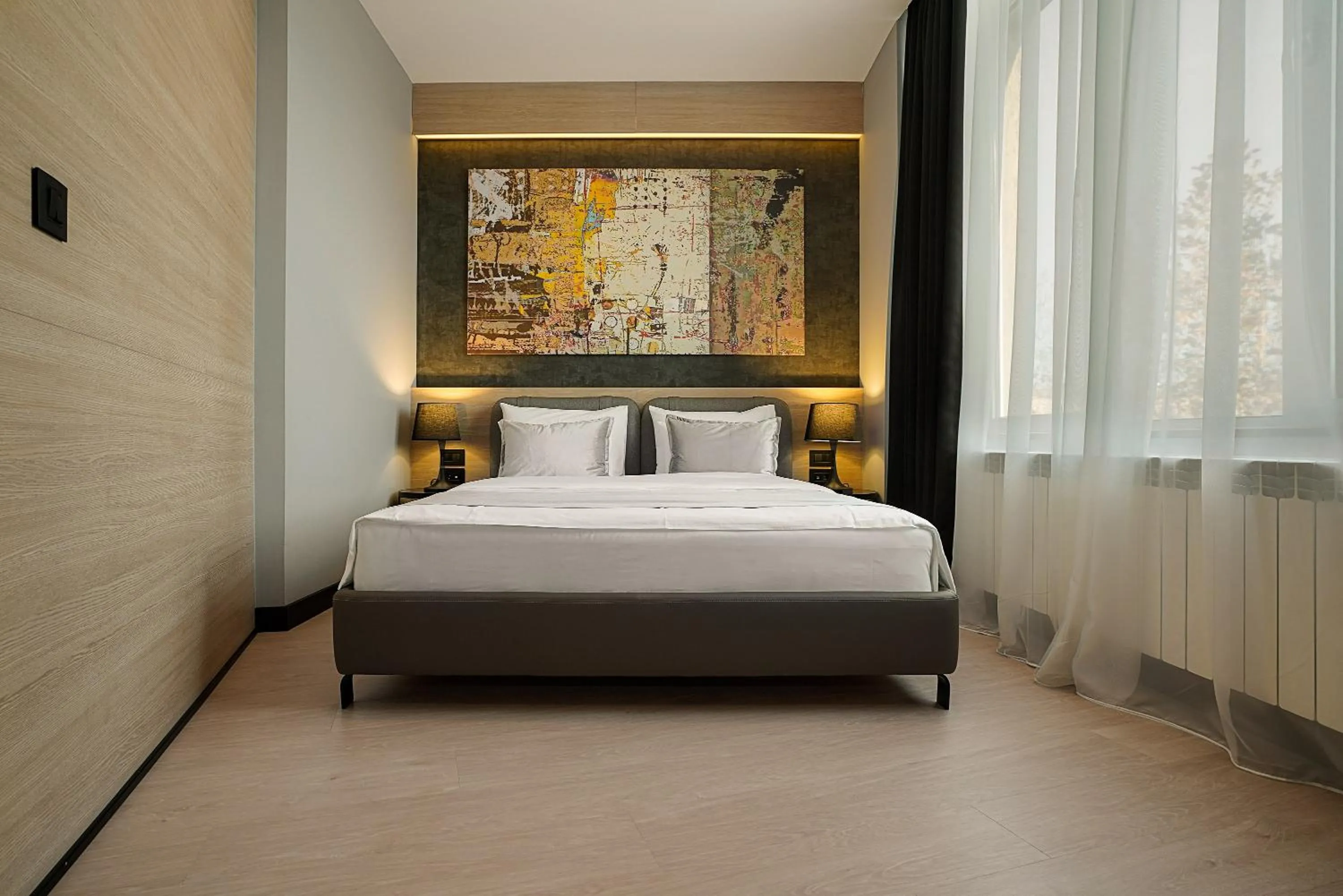 Bed in Maccani Black Luxury Suites