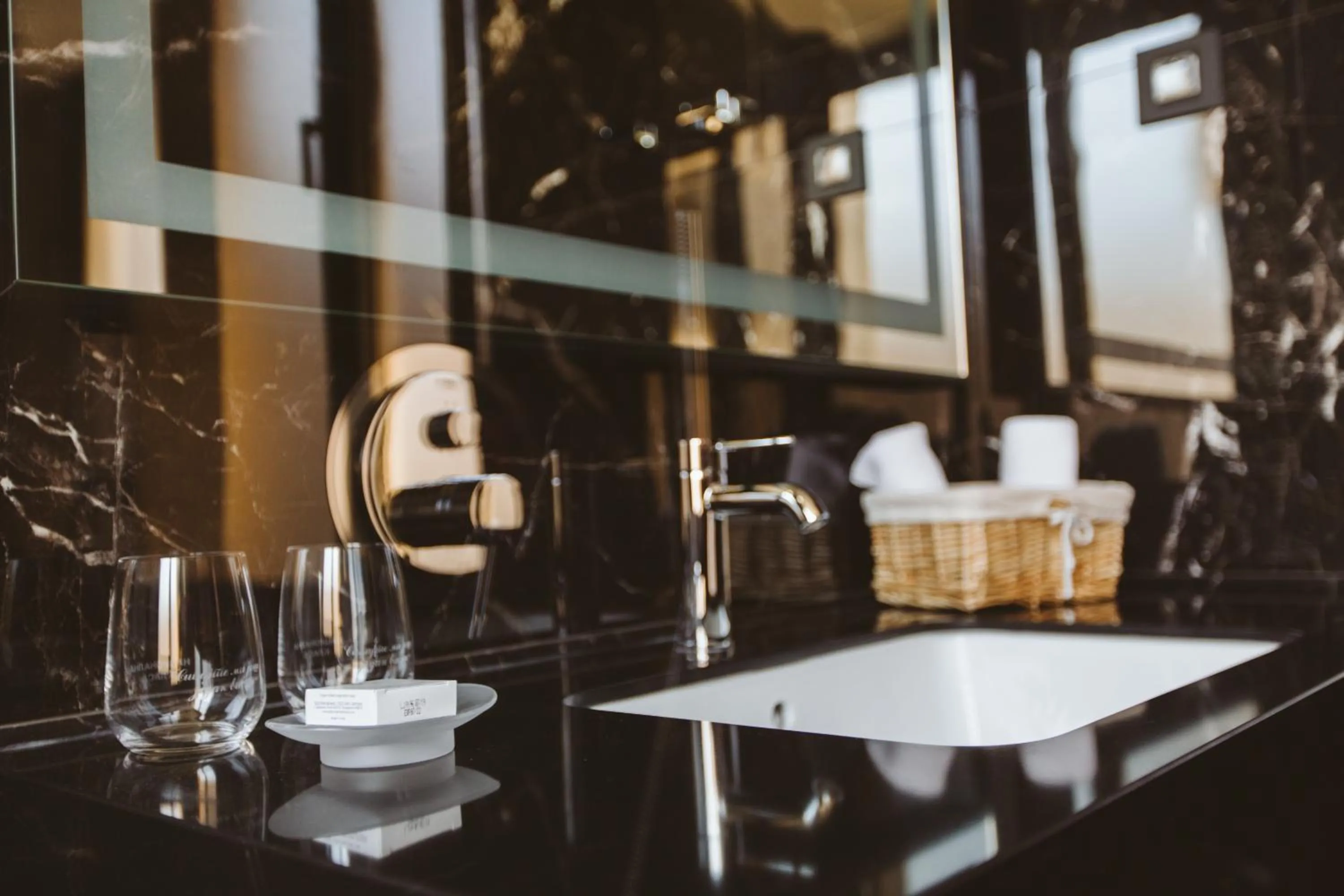 Bathroom in Maccani Black Luxury Suites