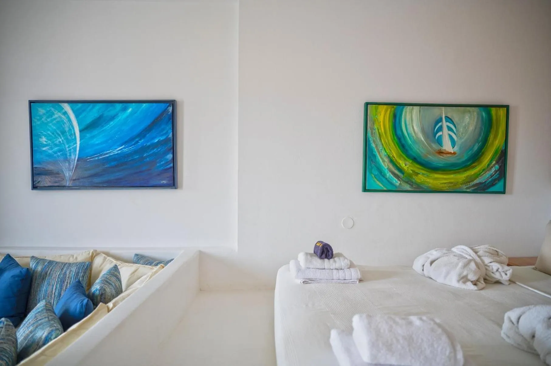 Bed in Kallichoron Art Boutique Hotel