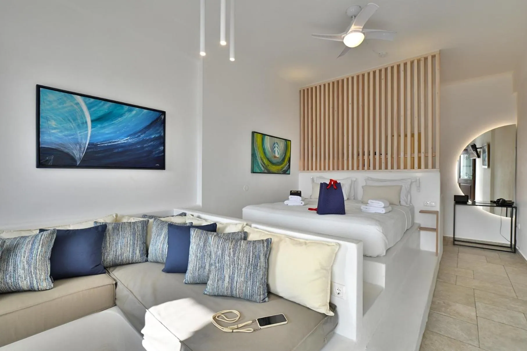 Living room in Kallichoron Art Boutique Hotel