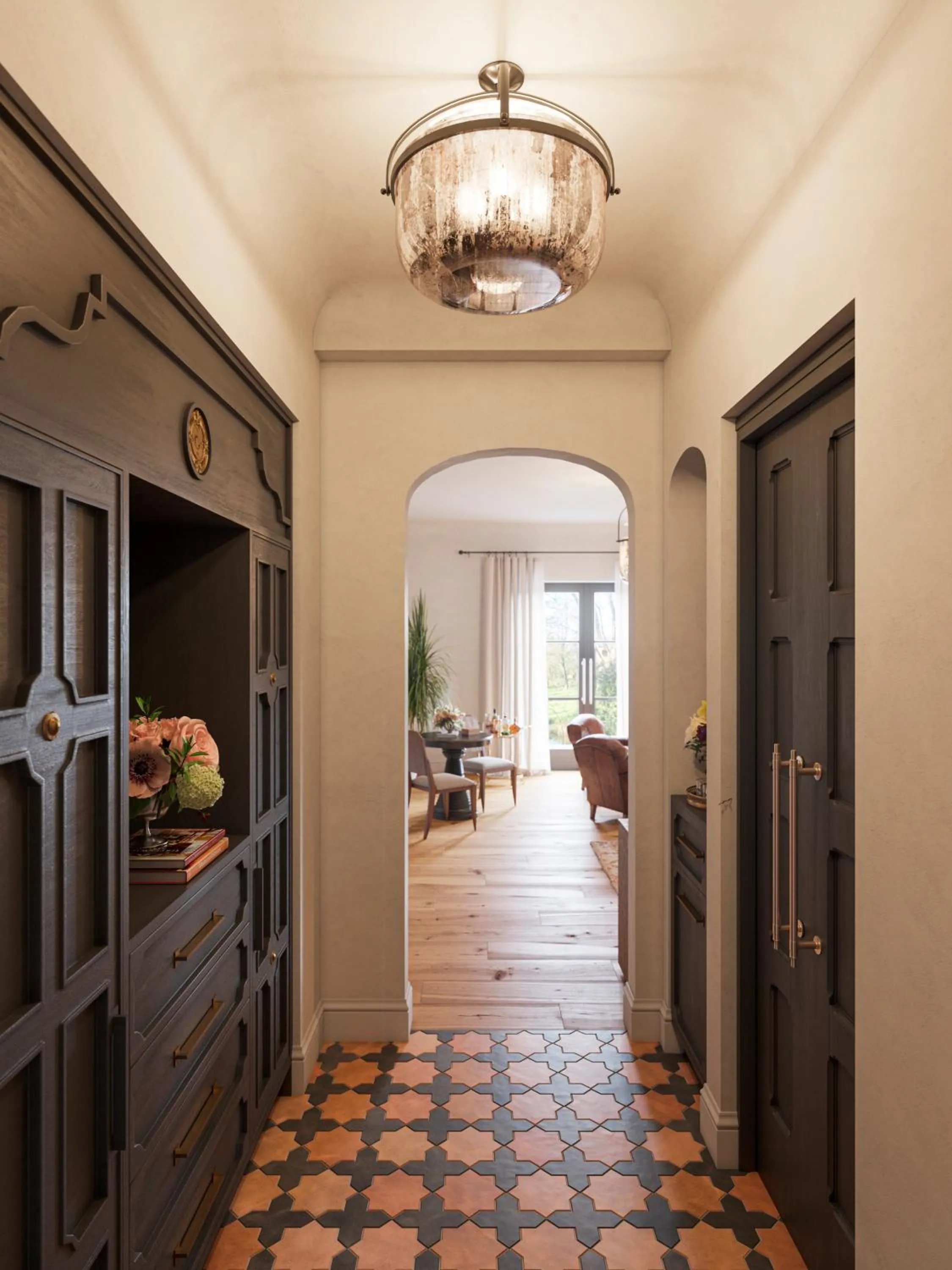 Seating area in Commodore Perry Estate, Auberge Collection