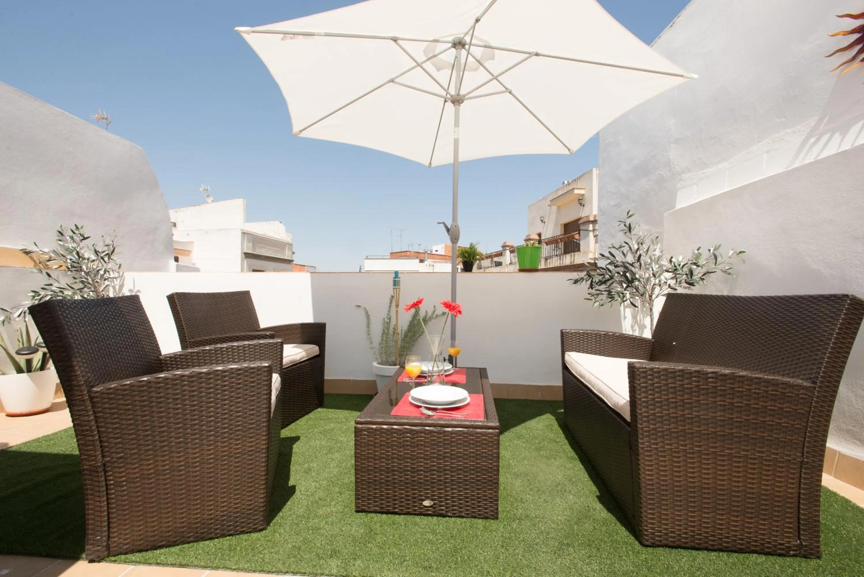 Balcony/Terrace in The Zentral Suites & Apartments