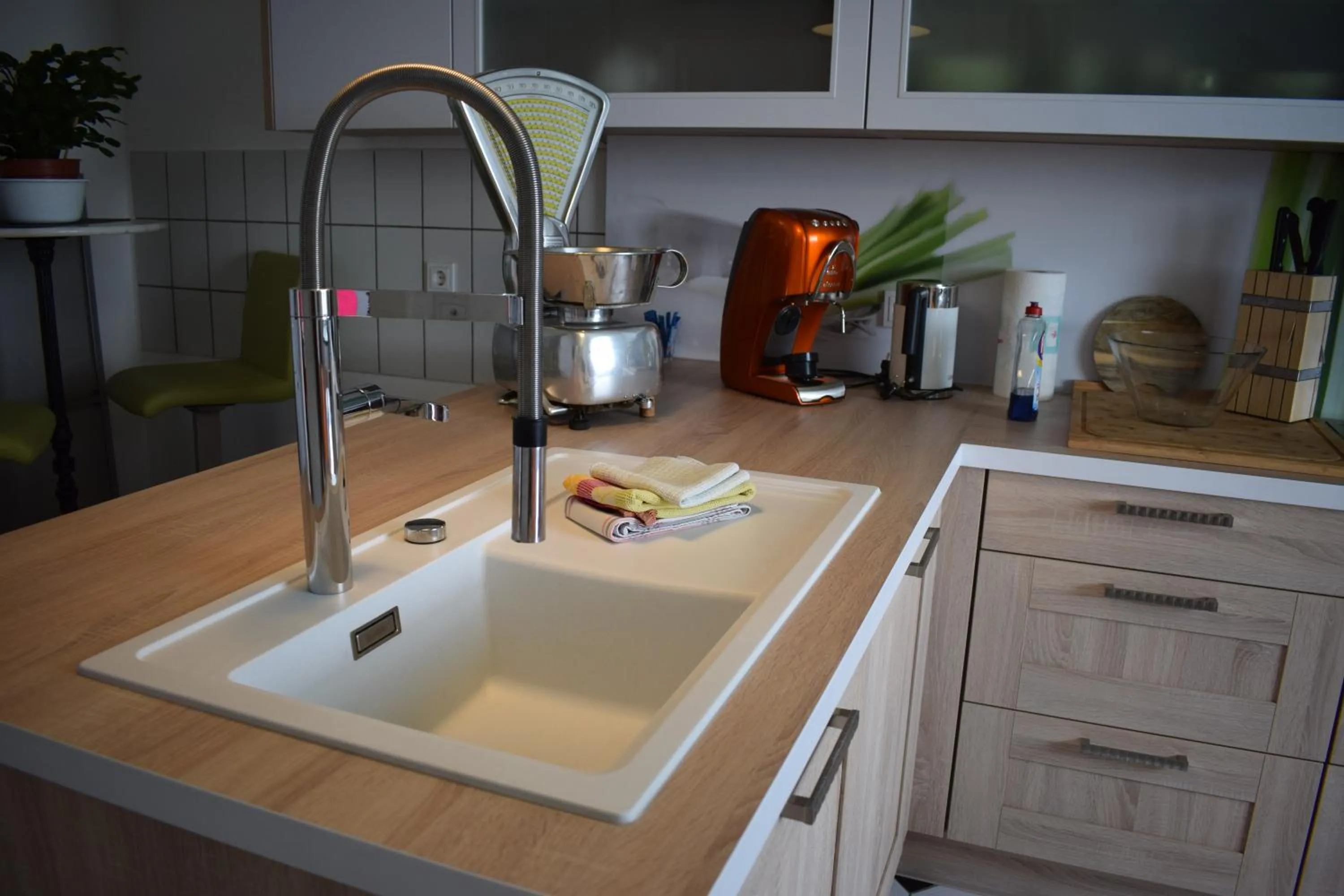 kitchen in Messewohnung Augusta