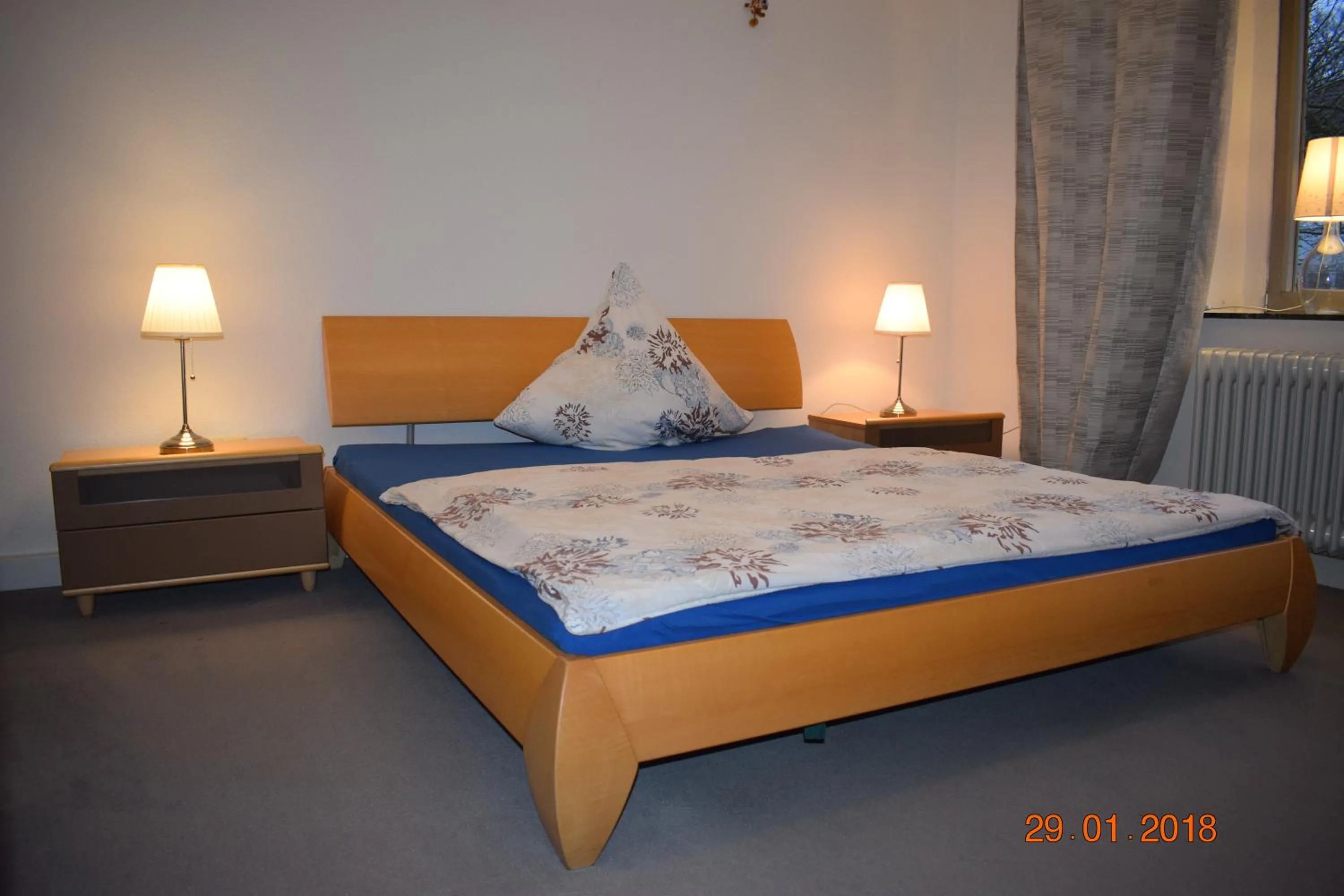Bedroom, Bed in Messewohnung Augusta
