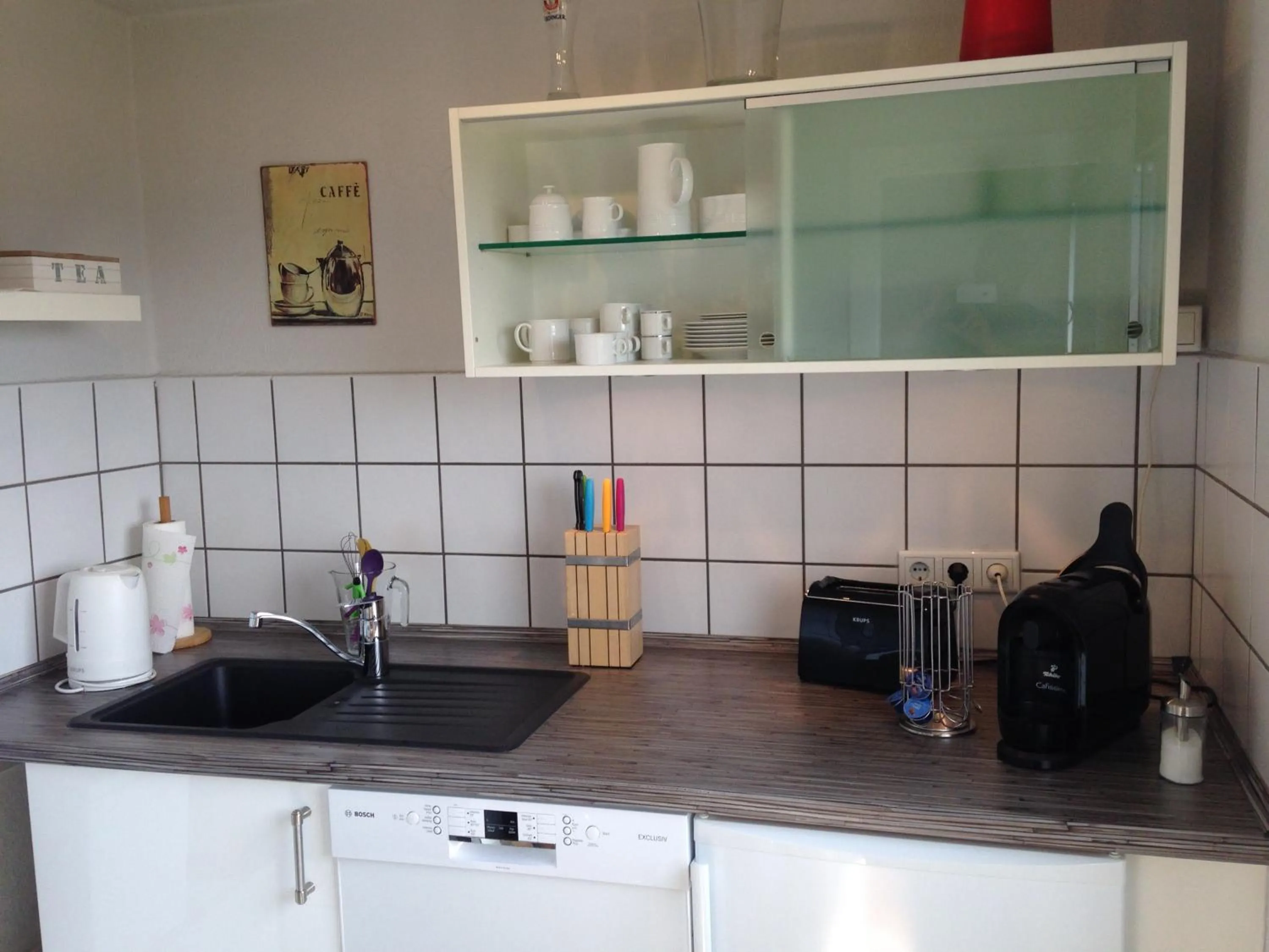 Kitchen or kitchenette in Messewohnung Augusta