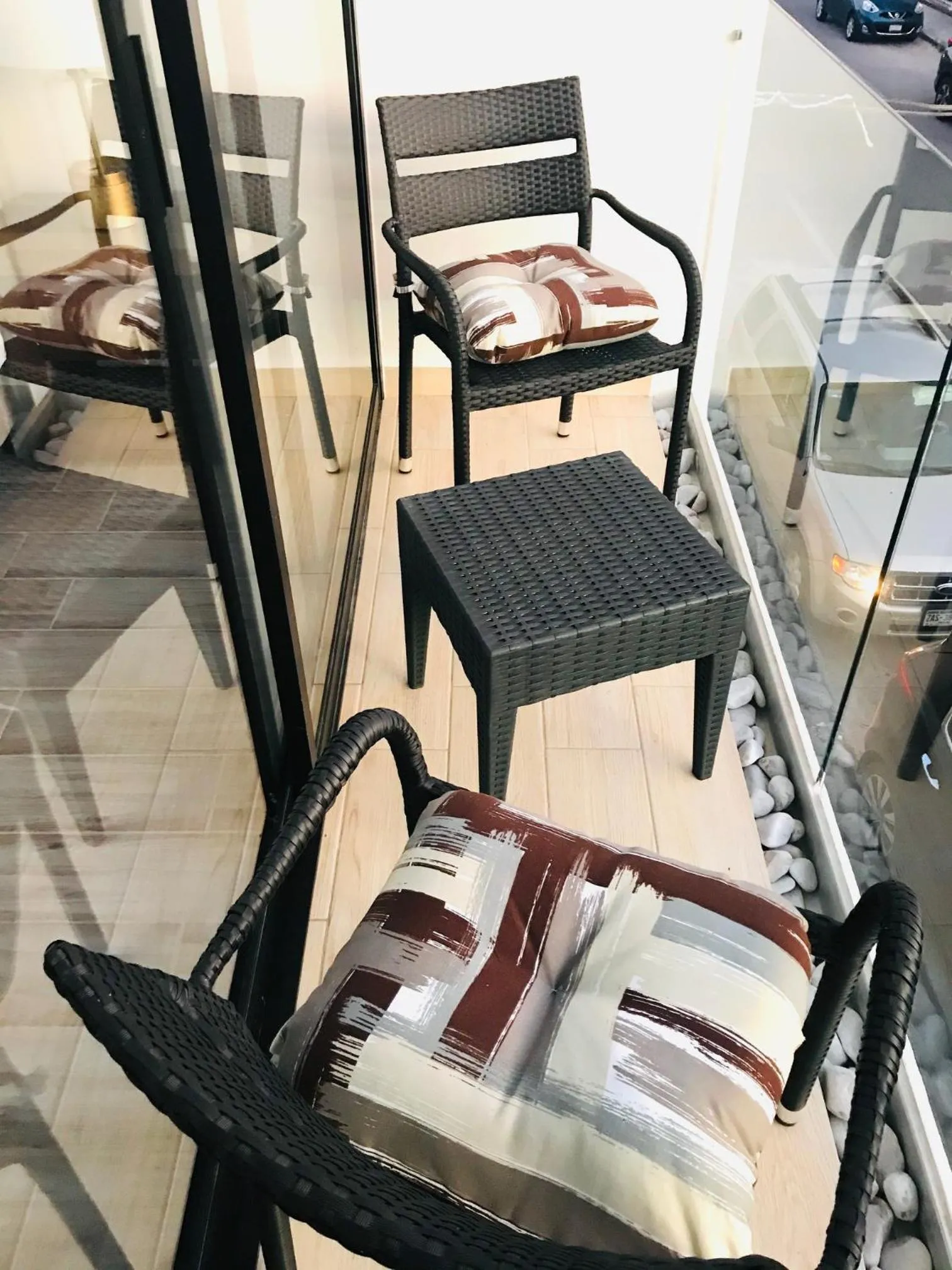 Balcony/Terrace, Bed in Edificio Vanessa 24 studios