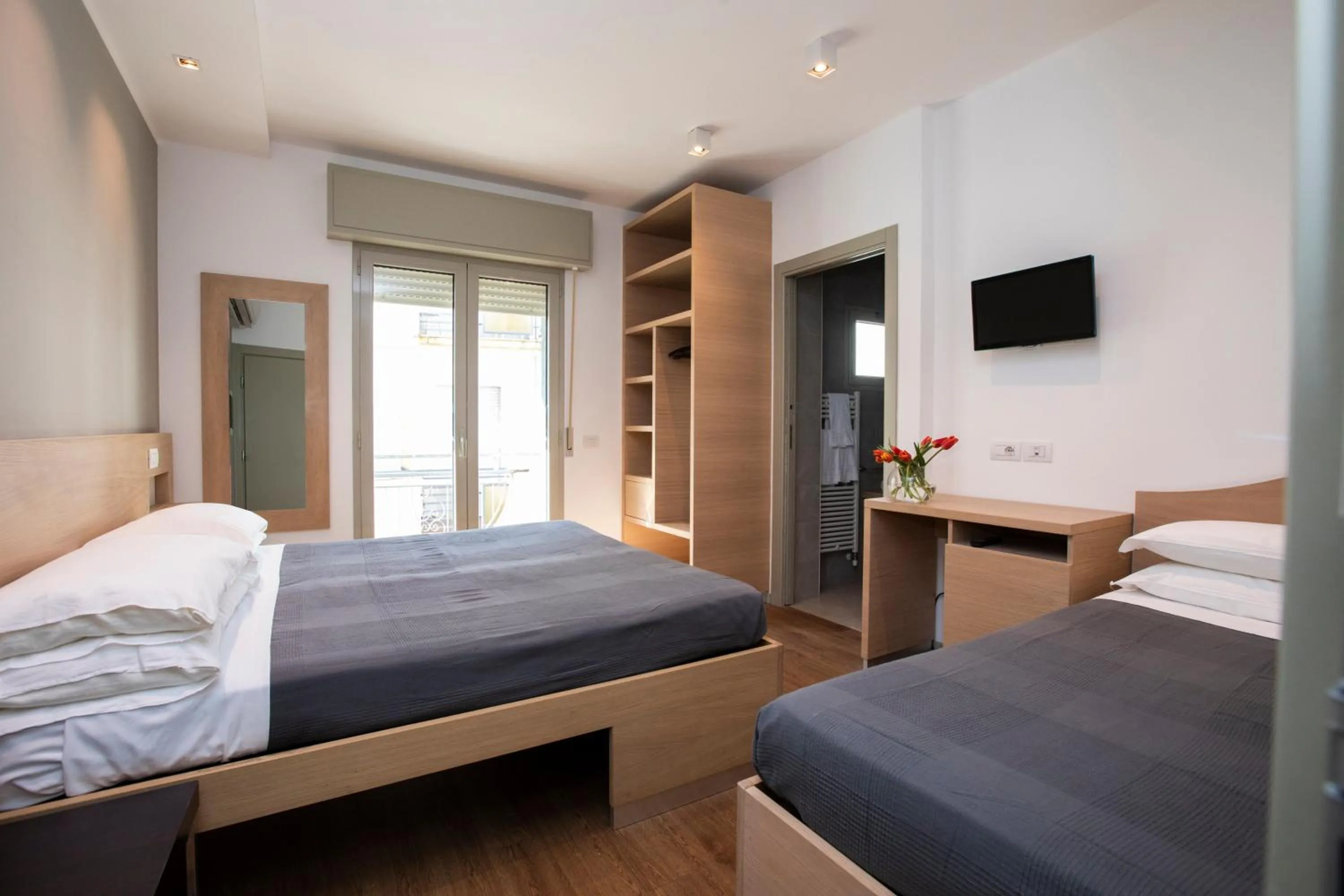 Bedroom, Bed in Hotel Liane Riccione