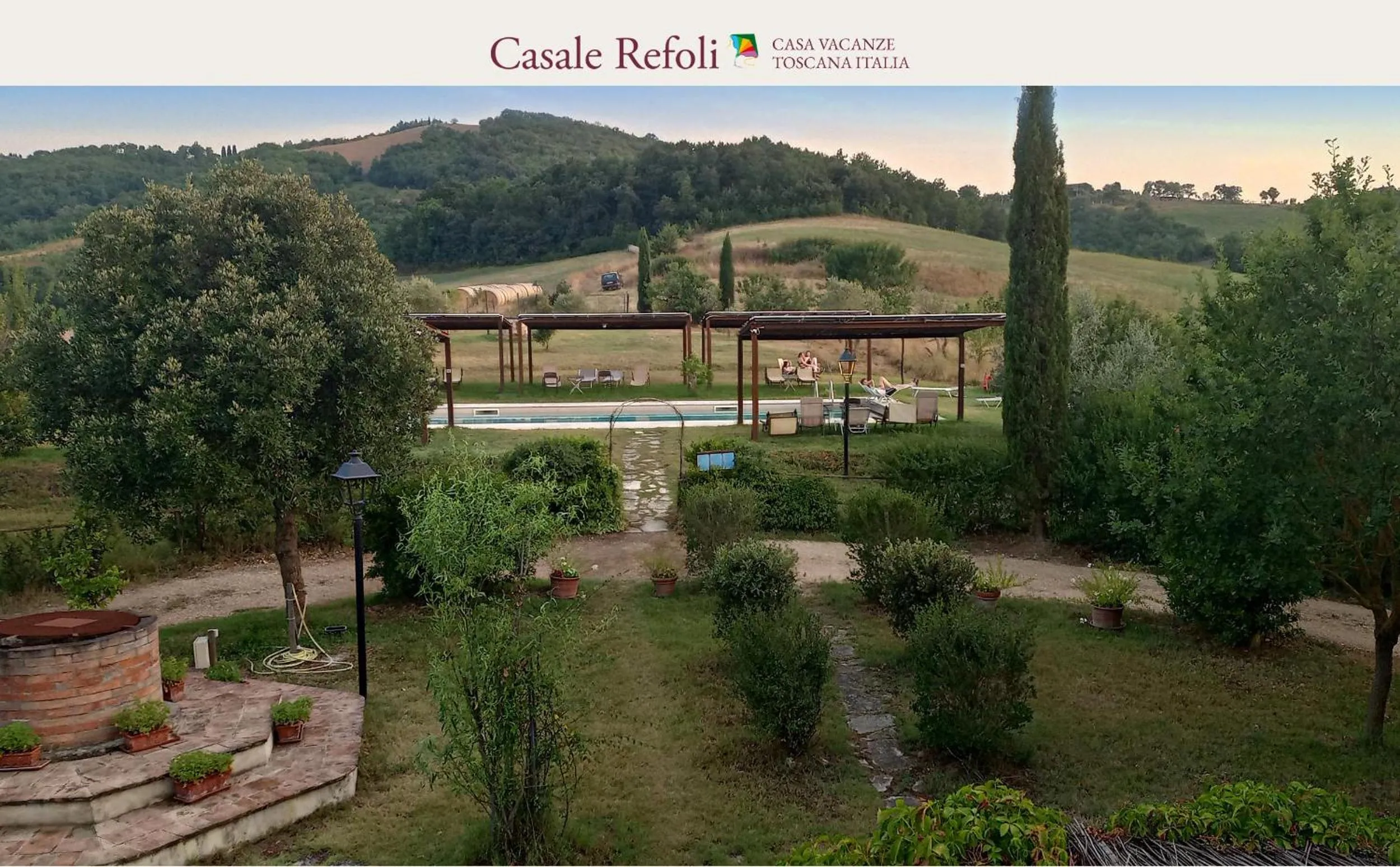 Pool view in Casale Refoli