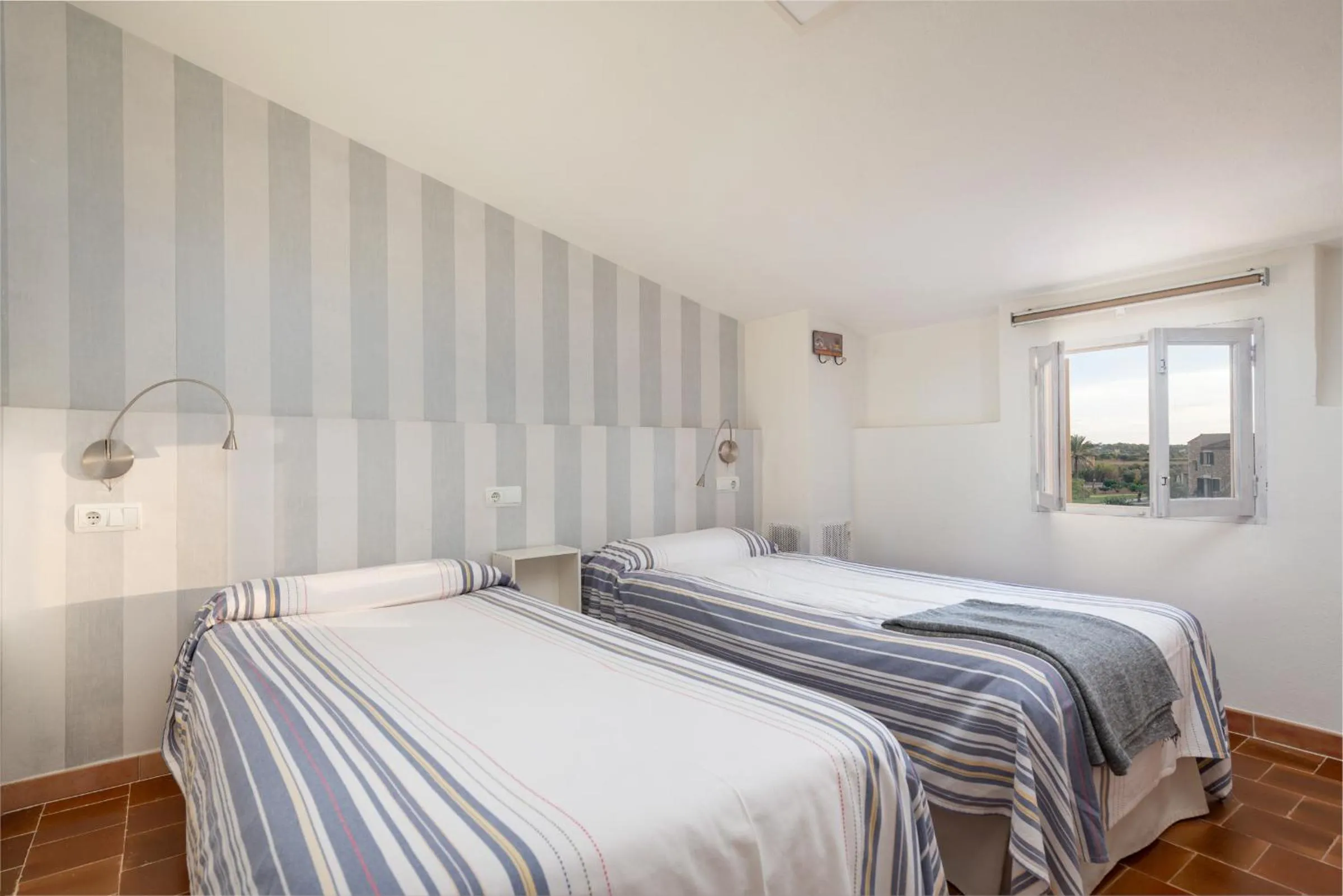 Bed in Finca Hotel Can Canals & Spa