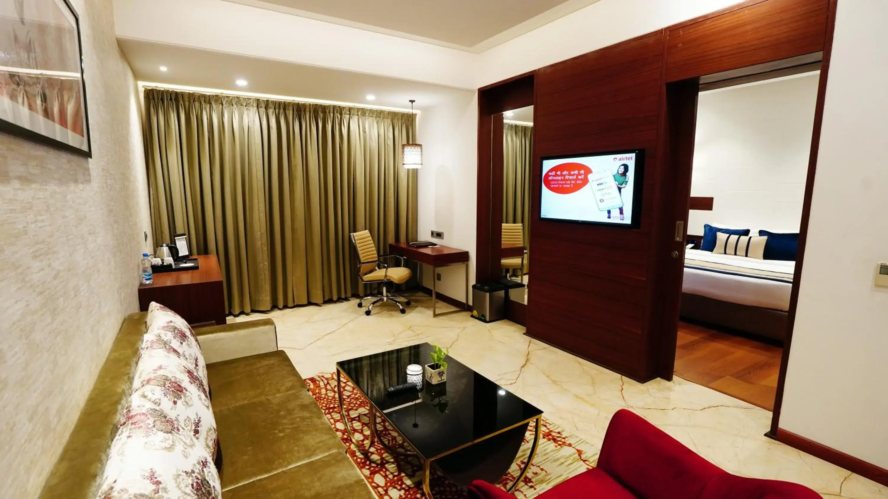 Living room, Bed in The Fern Residency Sarnath Living room, Bed in The Fern Residency Sarnath