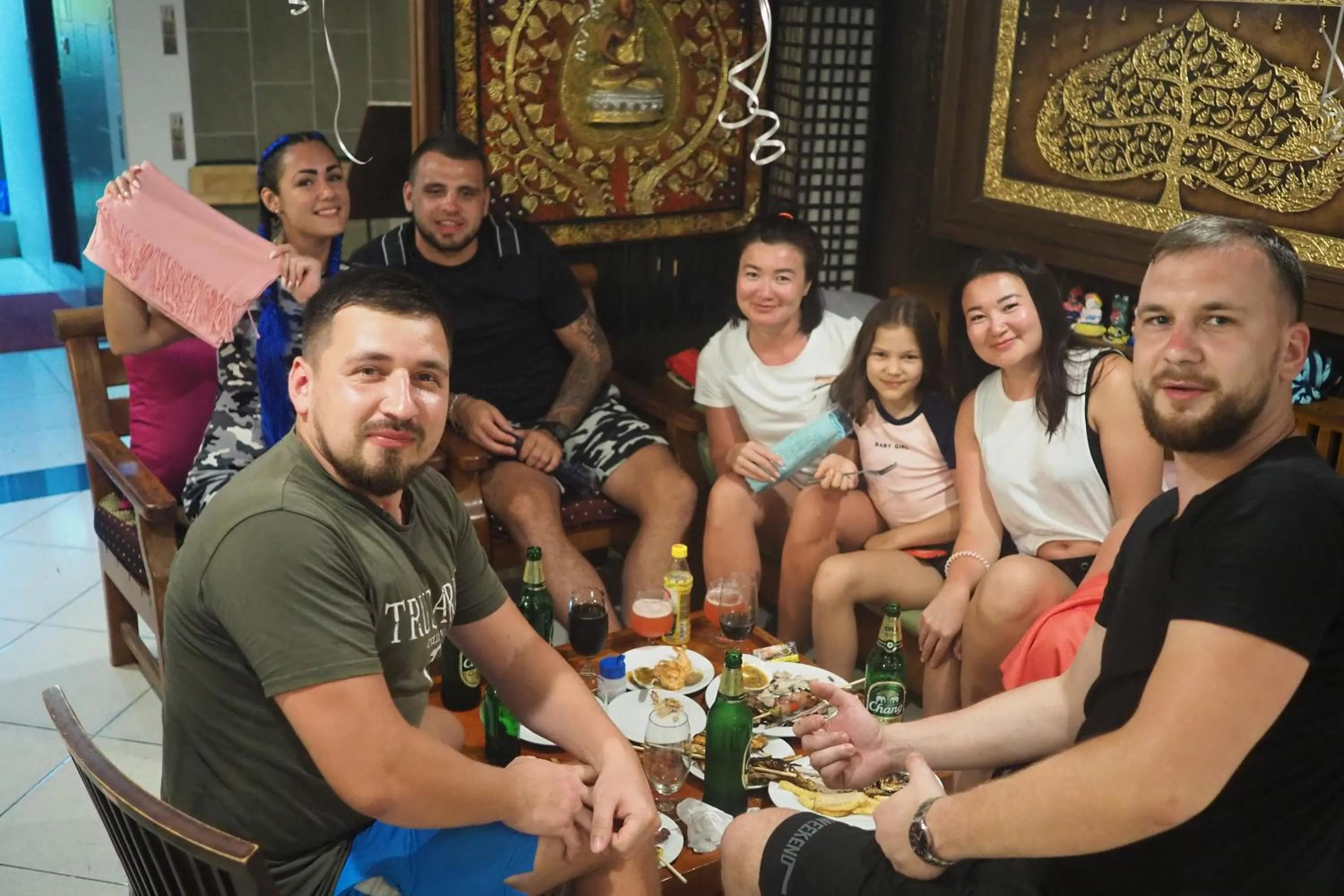 People in Sky Silk Decoration House