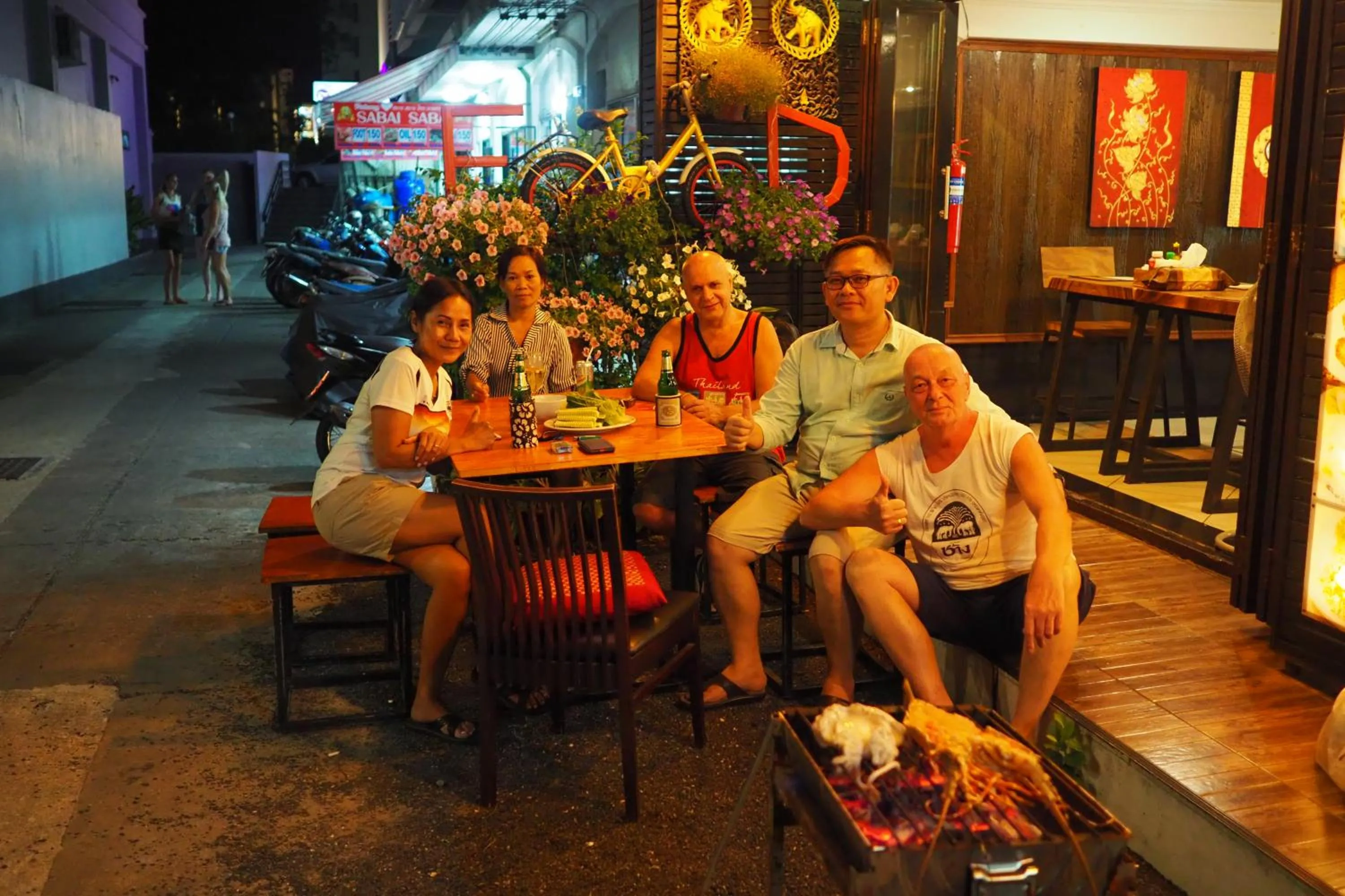 People in Sky Silk Decoration House