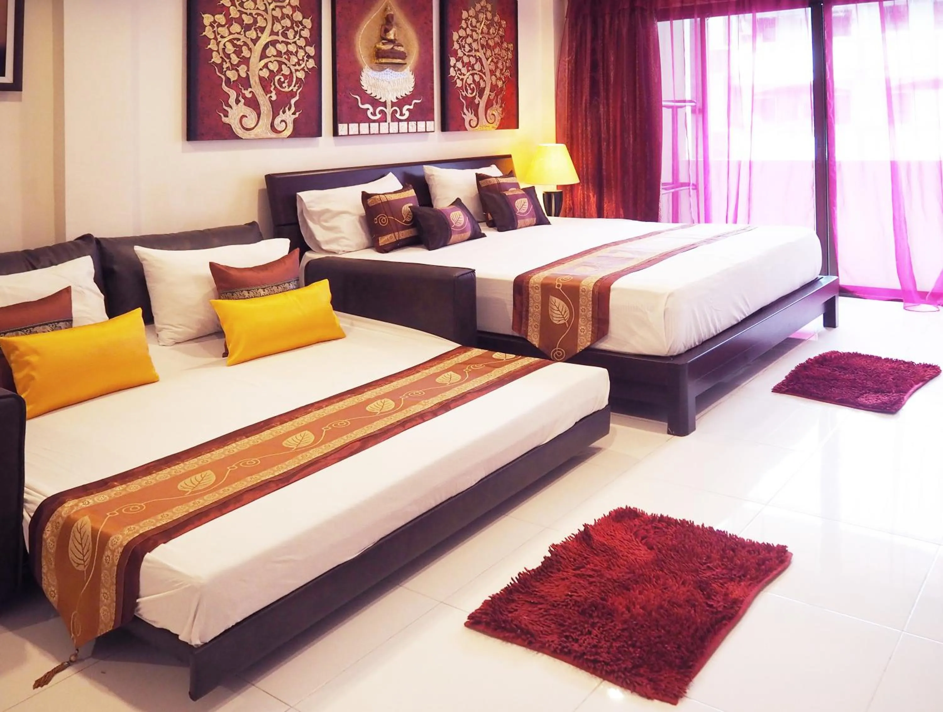 Bed in Sky Silk Decoration House