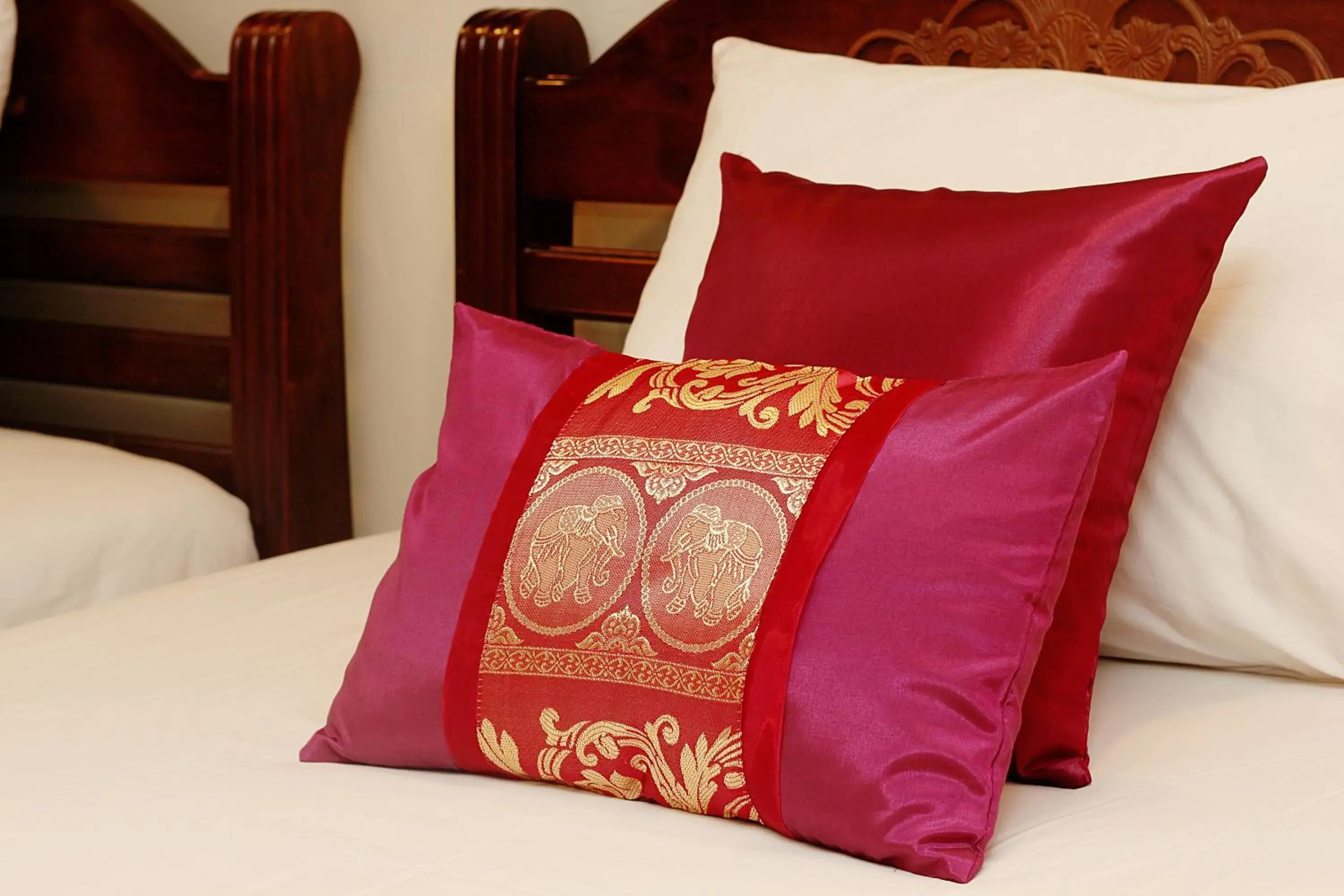 Bedroom, Bed in Sky Silk Decoration House Bedroom, Bed in Sky Silk Decoration House