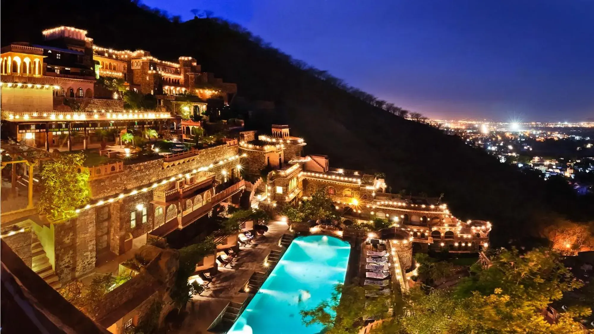 Bird's eye view in Neemrana Fort-Palace Bird's eye view in Neemrana Fort-Palace
