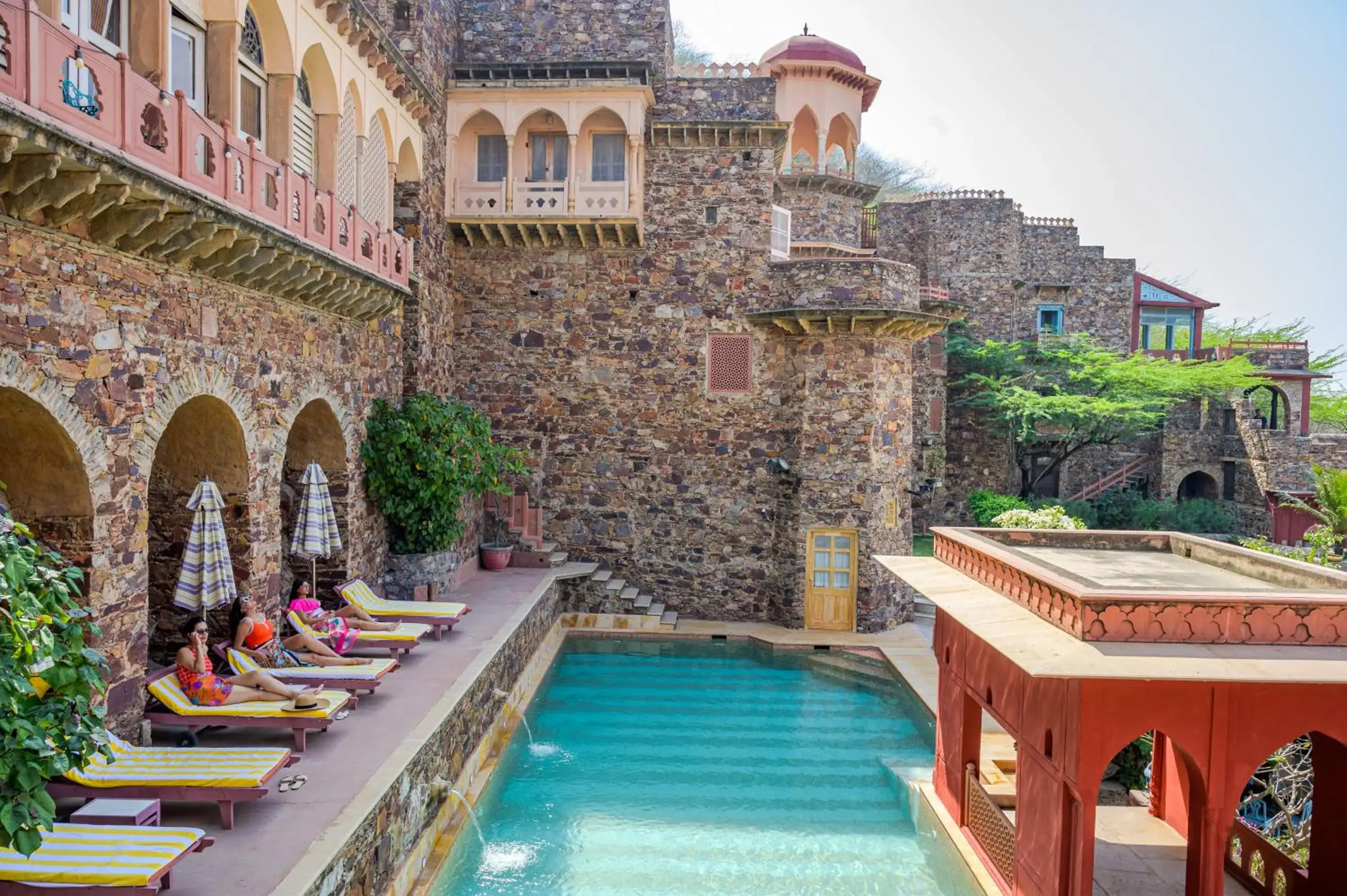 Swimming pool in Neemrana Fort-Palace Swimming pool in Neemrana Fort-Palace