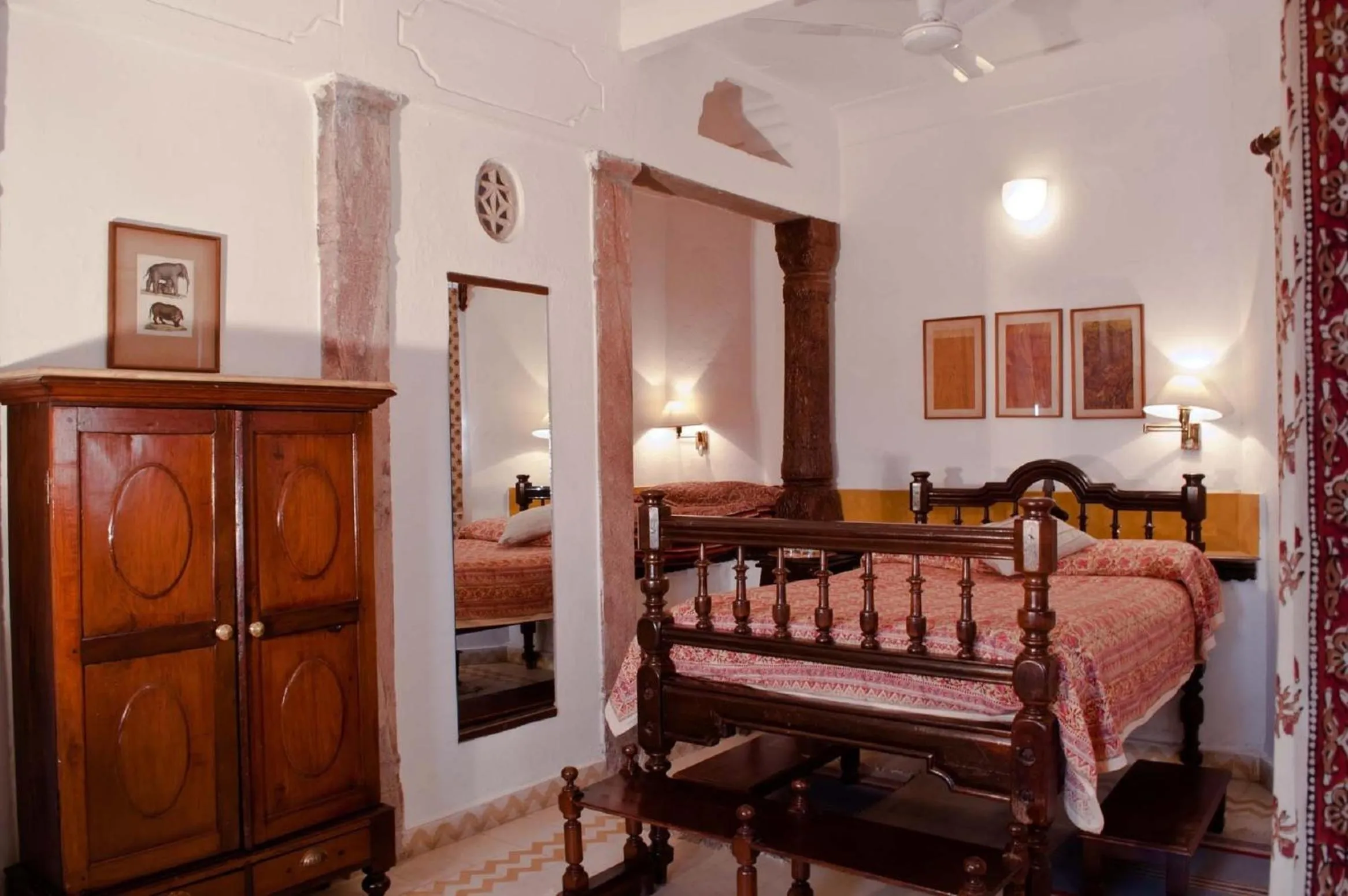 Photo of the whole room, Bed in Neemrana Fort-Palace