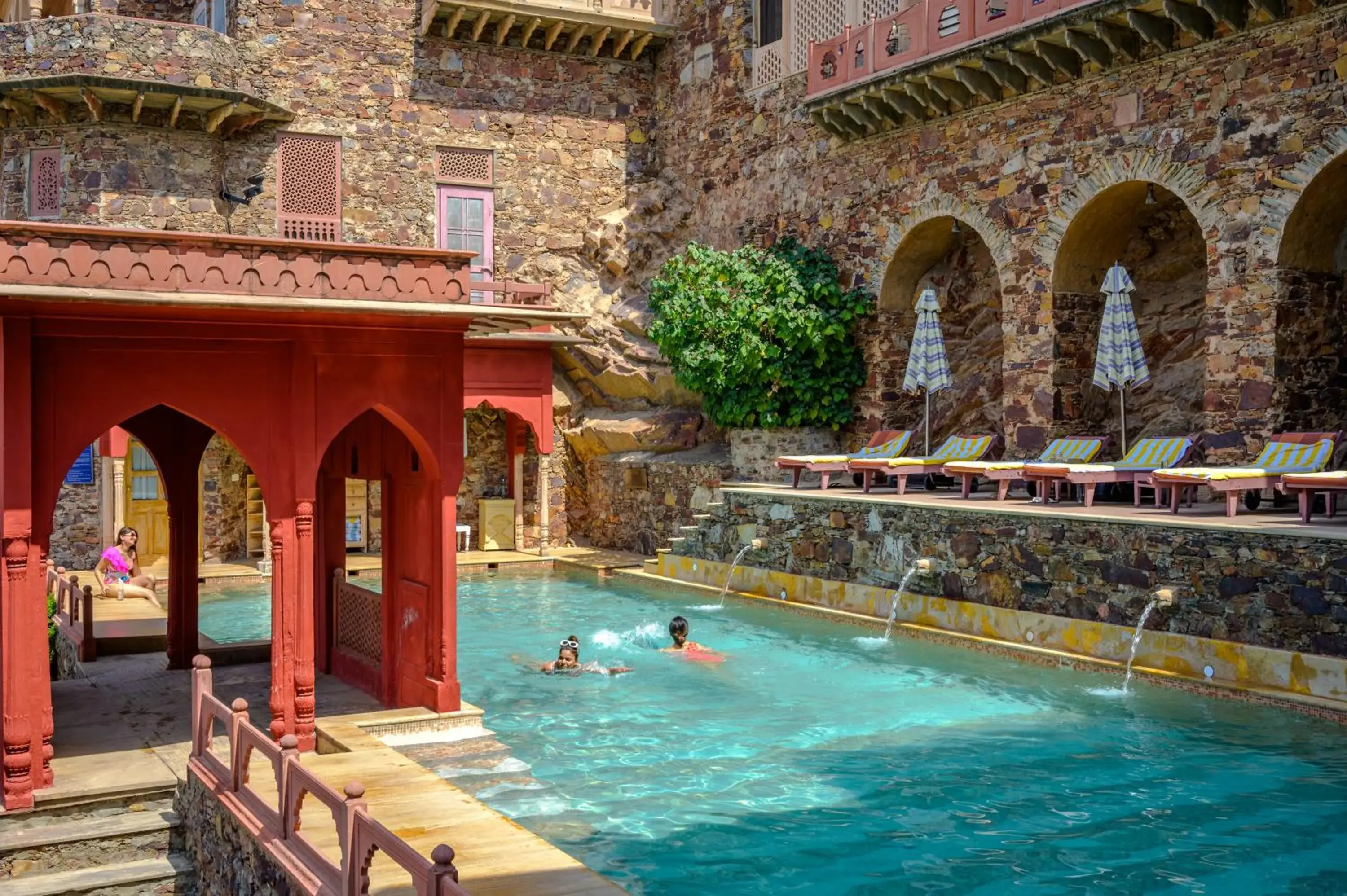 Swimming pool in Neemrana Fort-Palace Swimming pool in Neemrana Fort-Palace