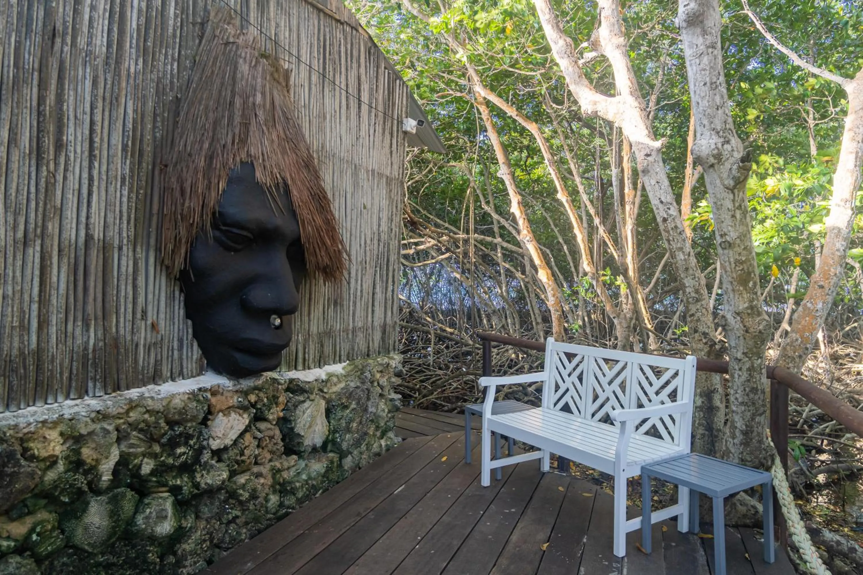 Decorative detail in Fragata Island House