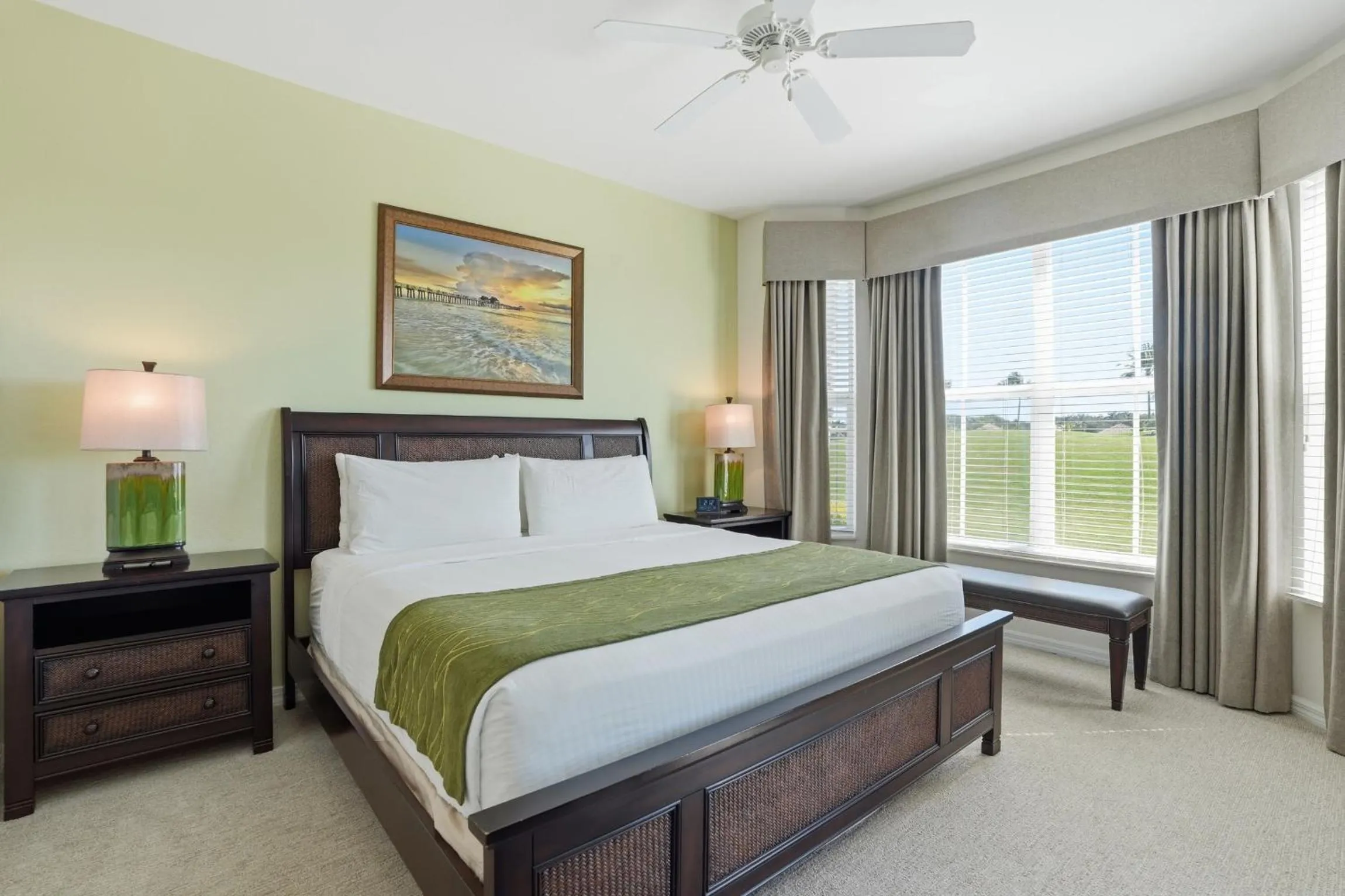 Bed in GreenLinks Golf Villas at Lely Resort