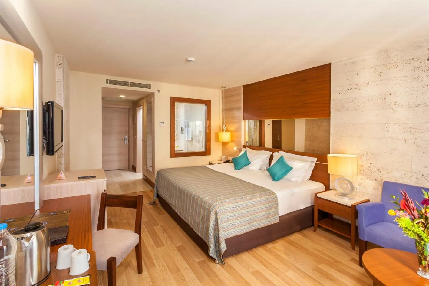 Bed in Melas Lara Hotel