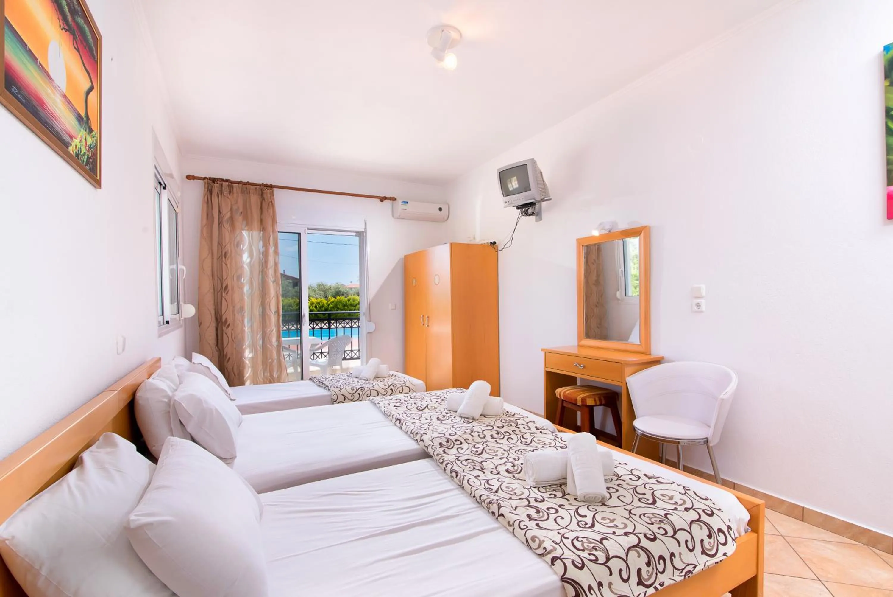 Bedroom, Bed in Villa Platanos